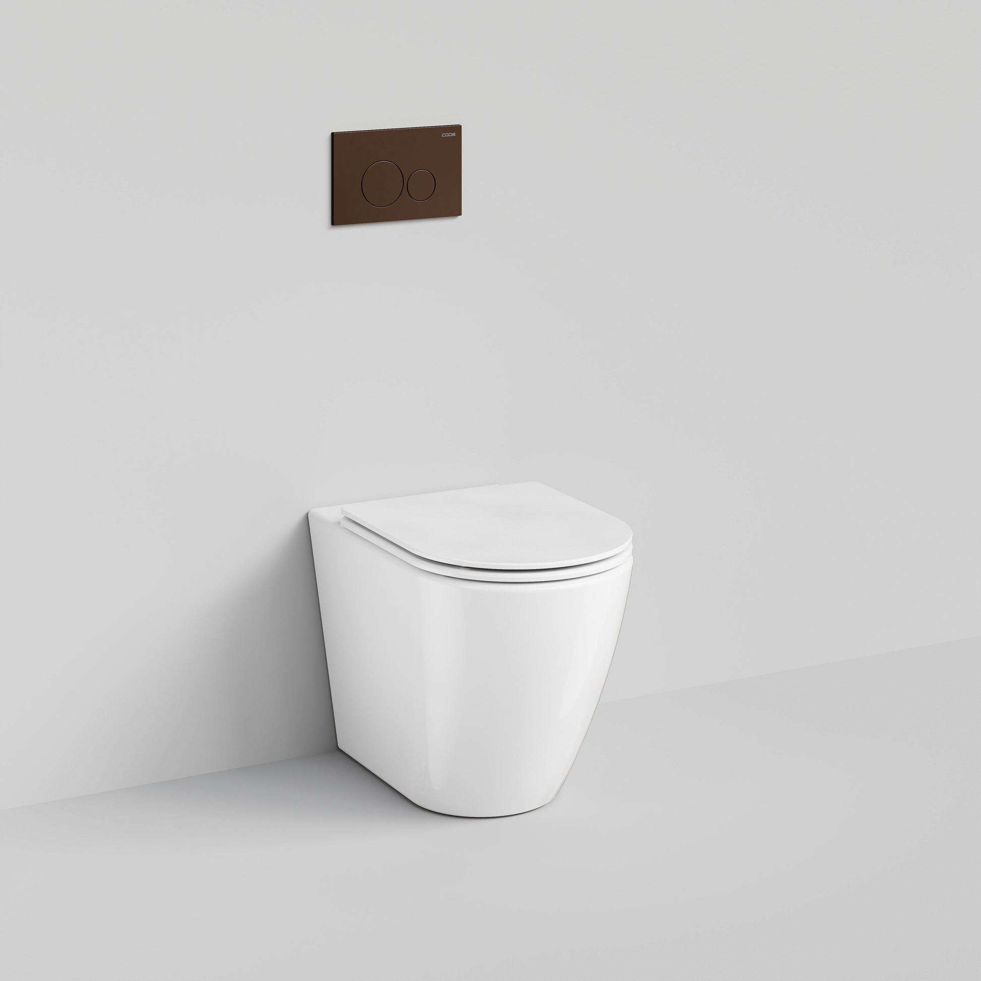 CODE FLOW TYPHOON INWALL TOILET SUITE | BRUSHED BRONZE BUTTON