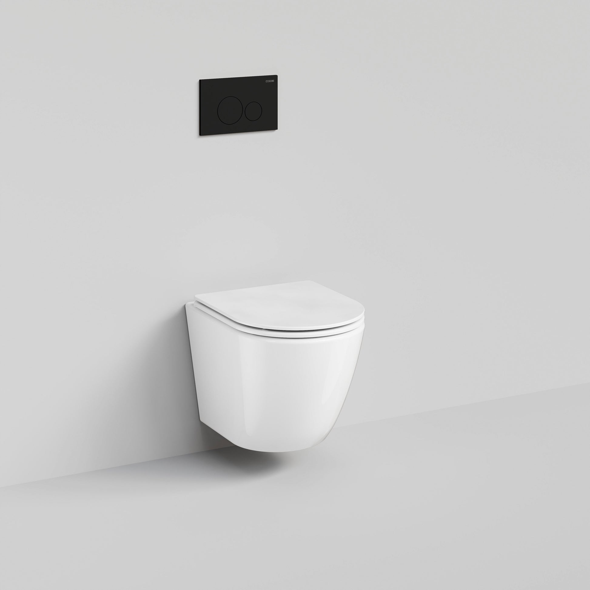 CODE FLOW TYPHOON WALL HUNG TOILET SUITE | MATTE BLACK BUTTON
