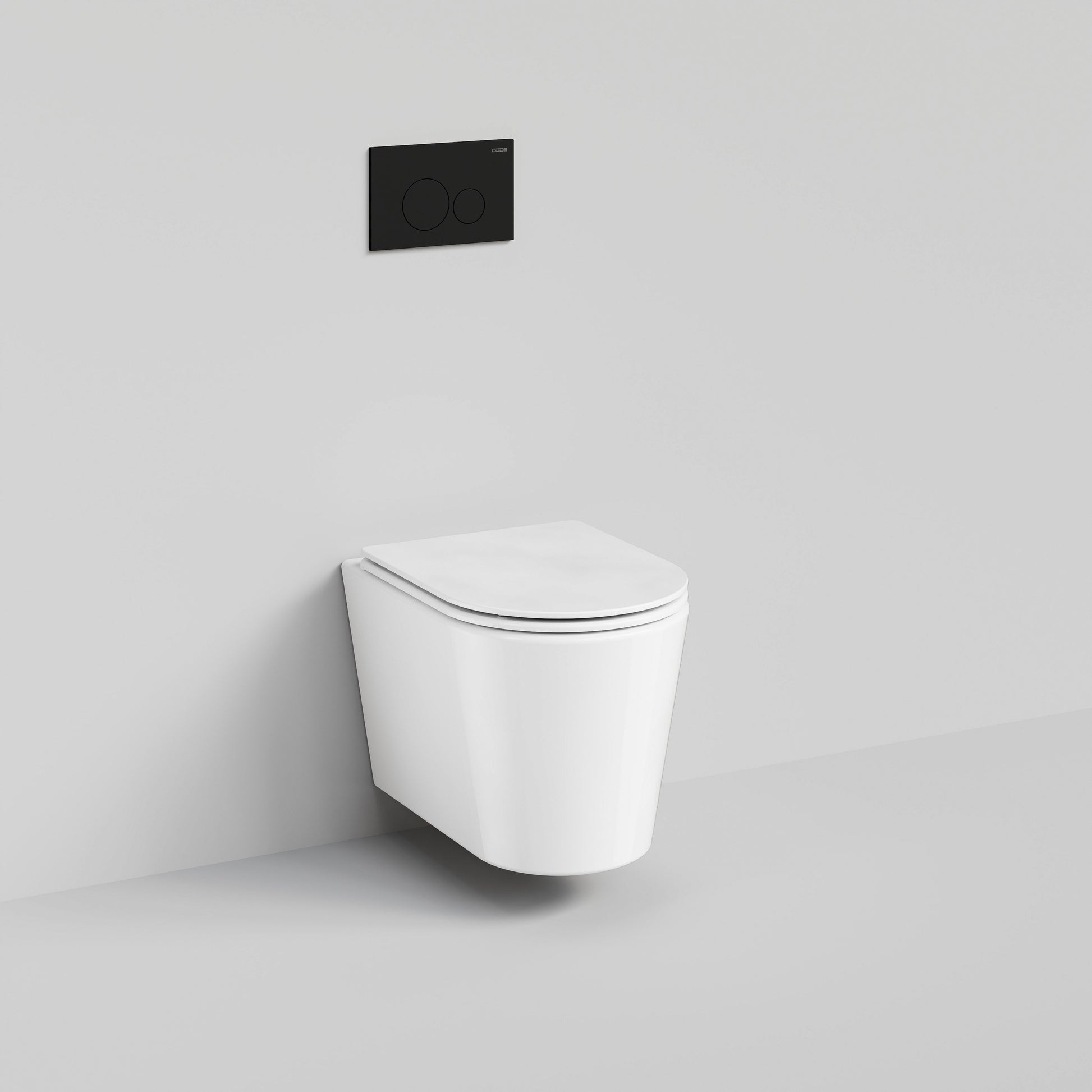 CODE PURE TYPHOON WALL HUNG TOILET SUITE x MATTE BLACK BUTTON