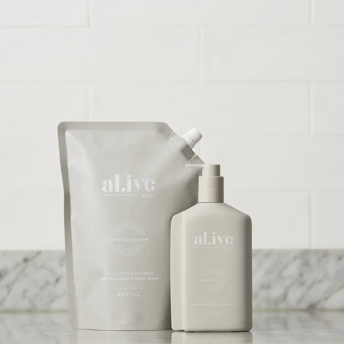 SEA COTTON & COCONUT HAND & BODY WASH REFILL