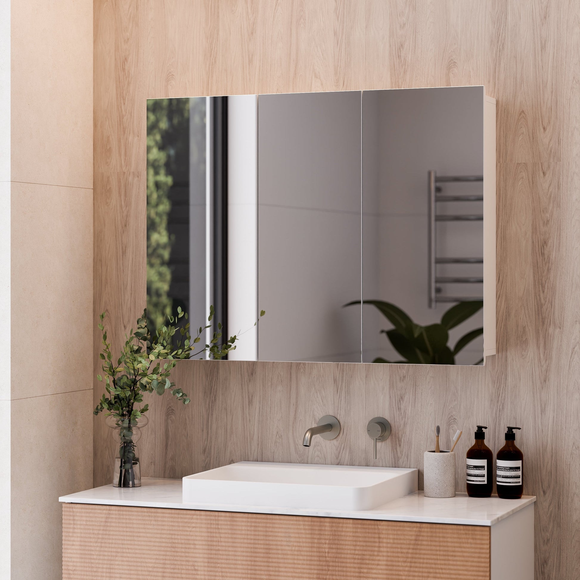 Code Luxe 1050mm Mirror Cabinet | 3 Door