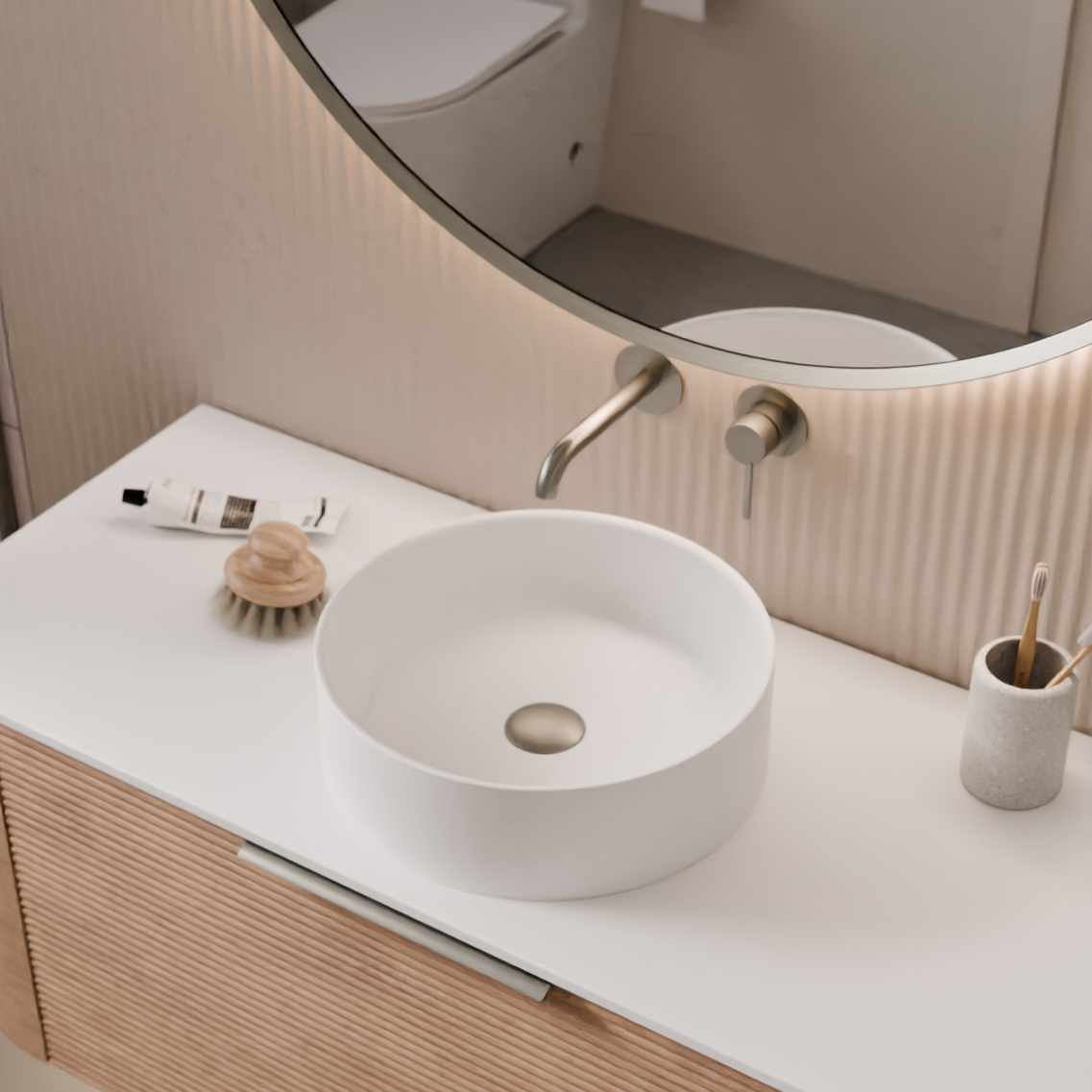 Code Nature Wall Basin Mixer