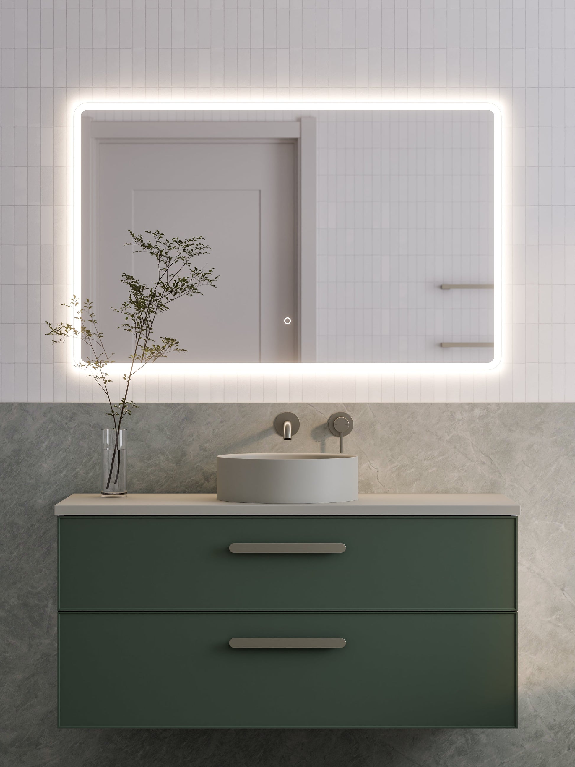 Lineare 1200 Vanity | Double Drawer | Flat Slab Top | Axel Front