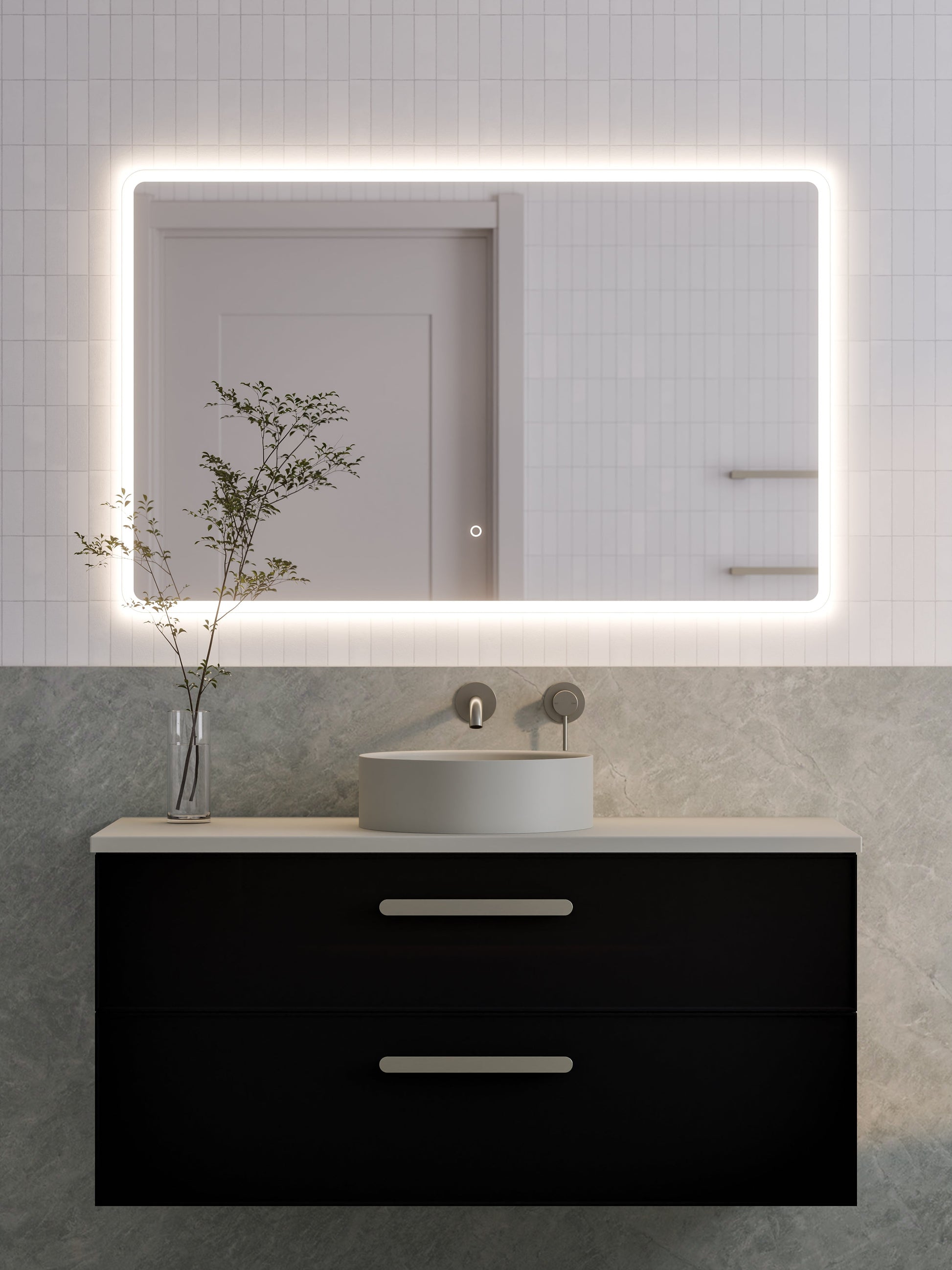 Lineare 1200 Vanity | Double Drawer | Flat Slab Top | Axel Front