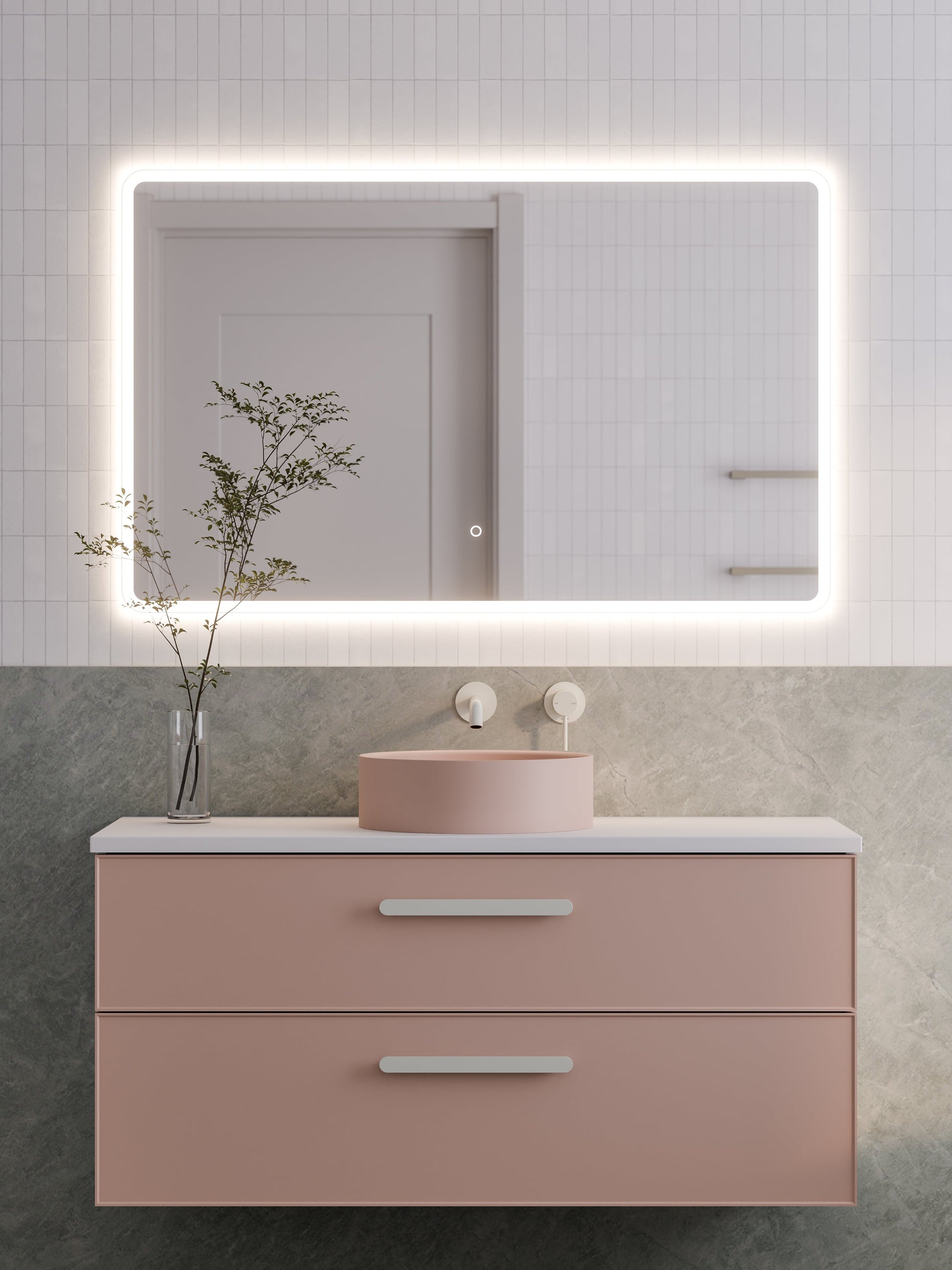 Lineare 1200 Vanity | Double Drawer | Flat Slab Top | Axel Front