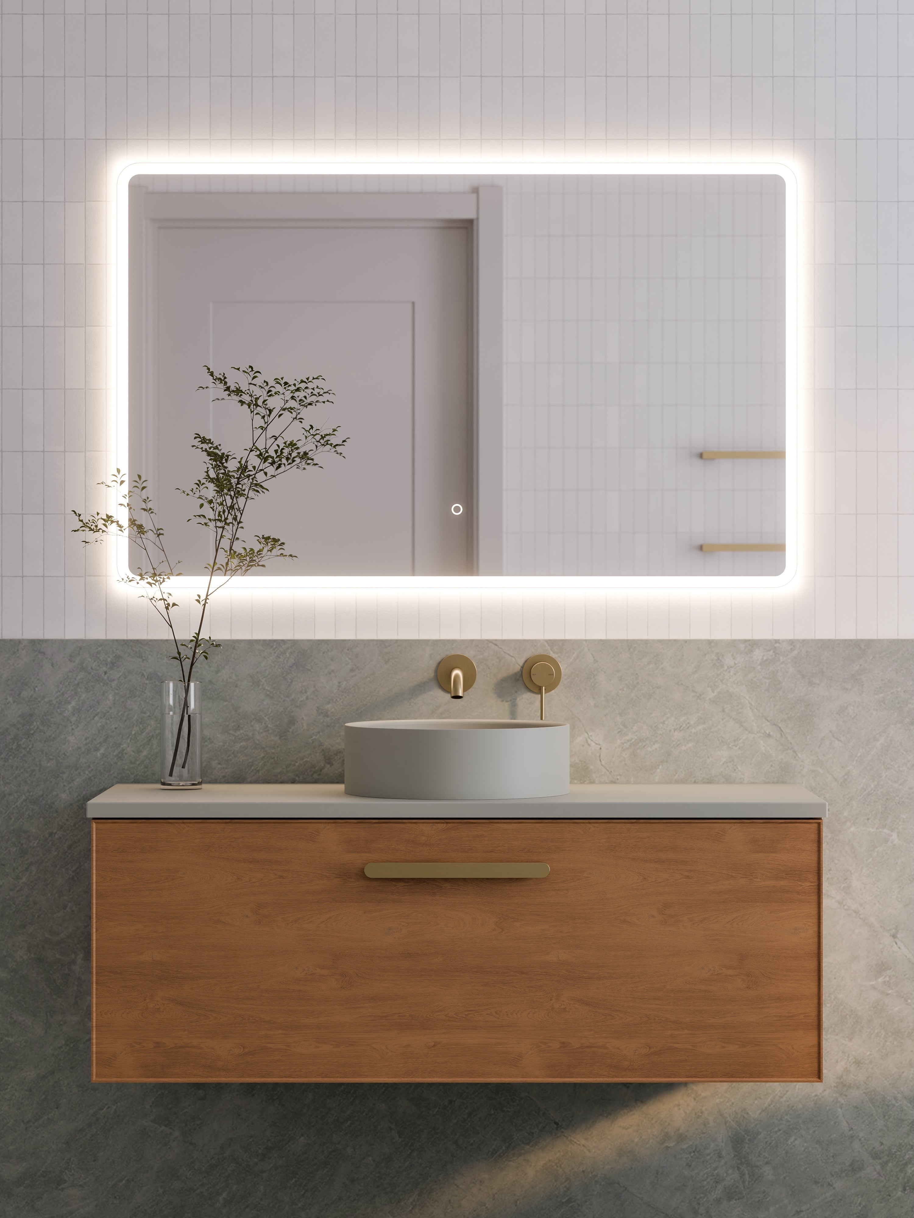 Lineare 1200 Vanity | Single Drawer | Flat Slab Top | Axel Front