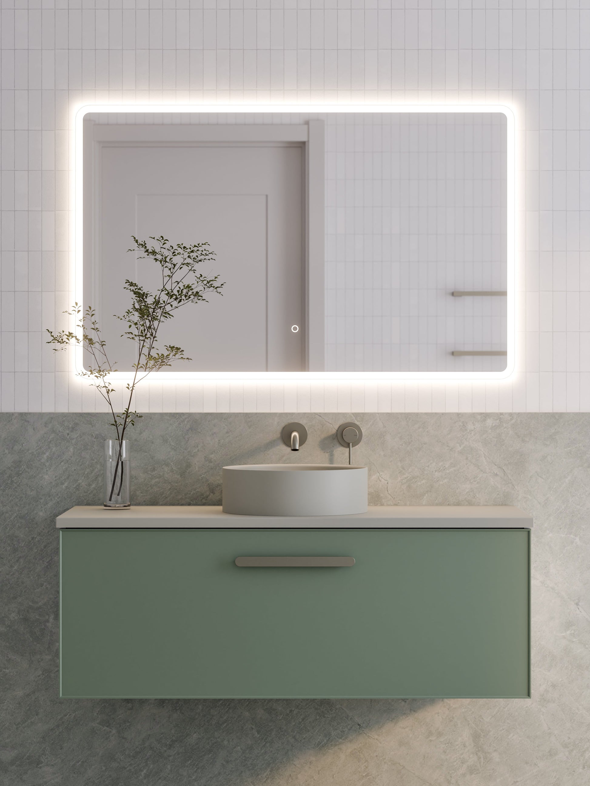 Lineare 1200 Vanity | Single Drawer | Flat Slab Top | Axel Front