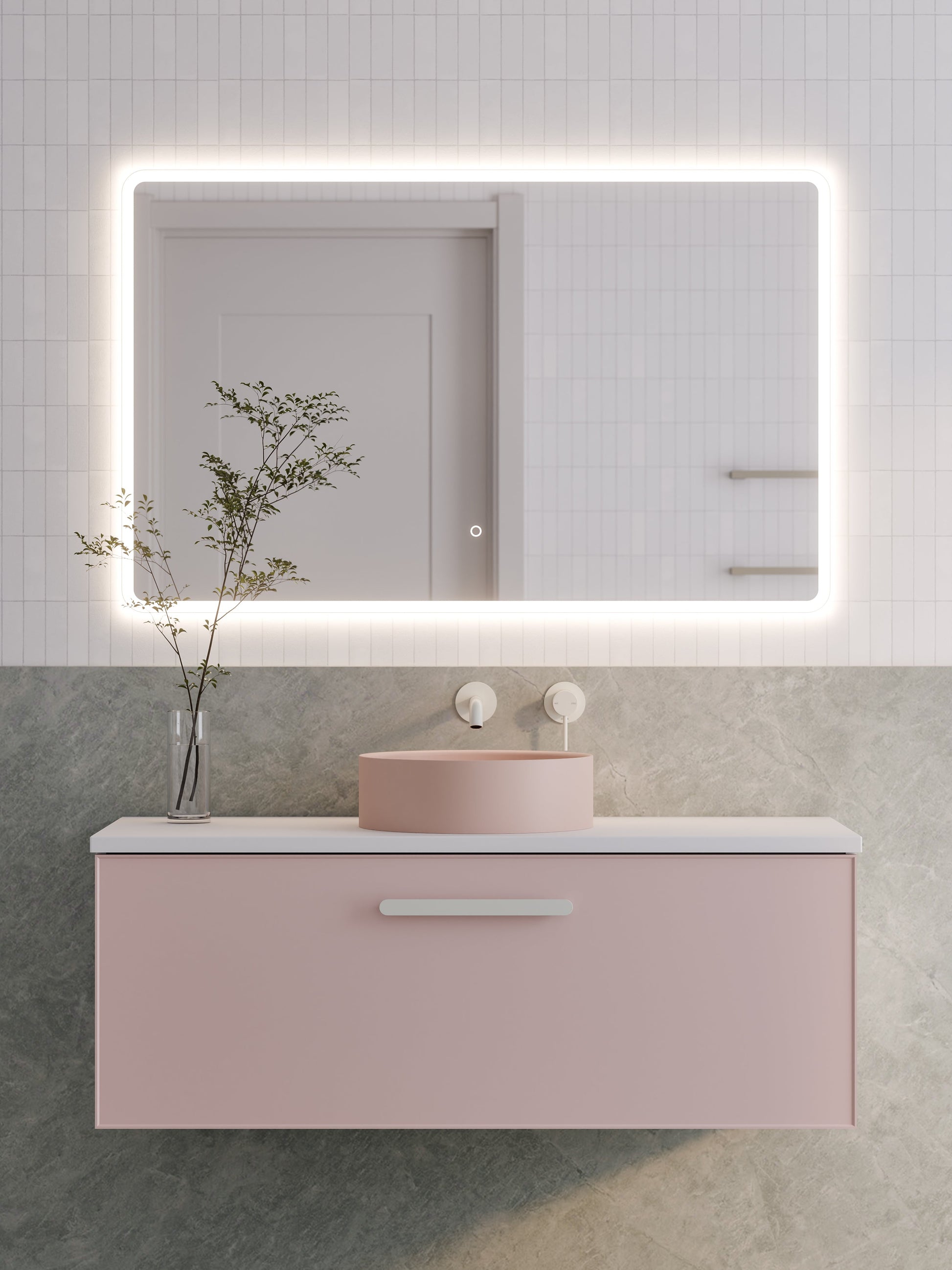 Lineare 1200 Vanity | Single Drawer | Flat Slab Top | Axel Front