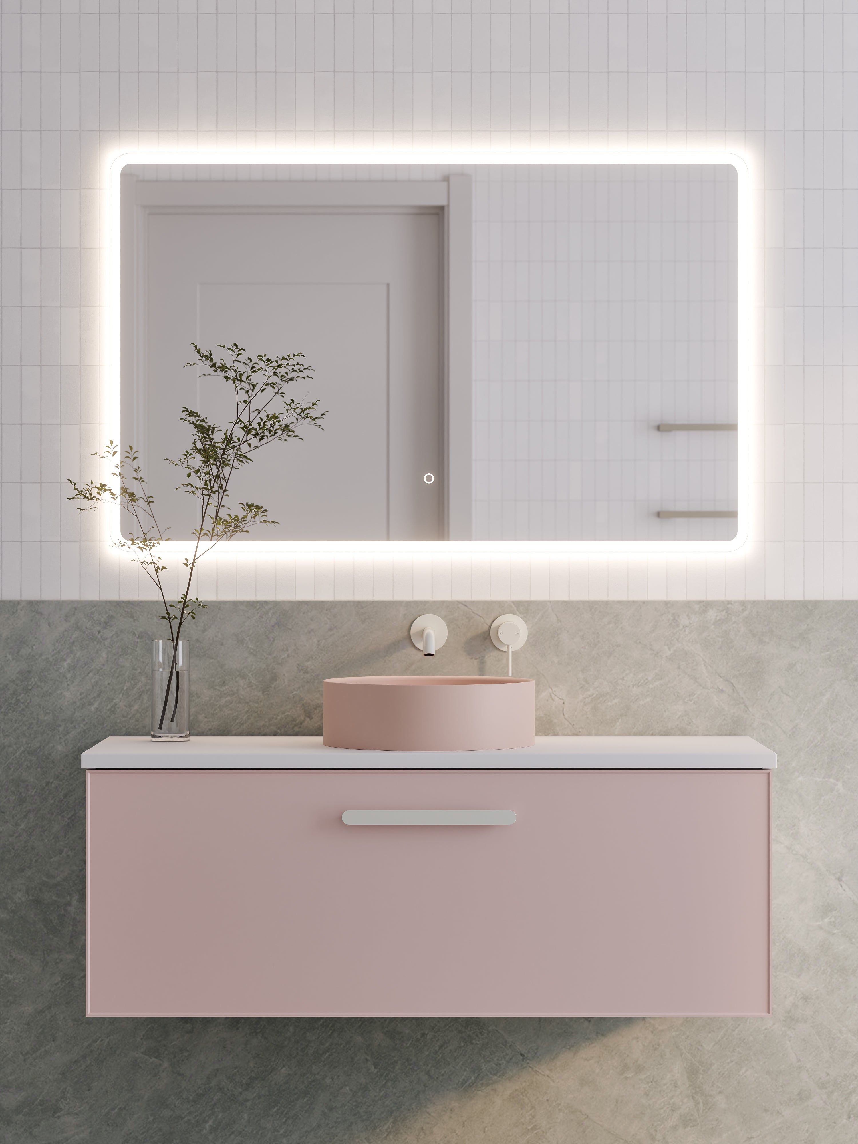 Lineare 1200 Vanity | Single Drawer | Flat Slab Top | Axel Front