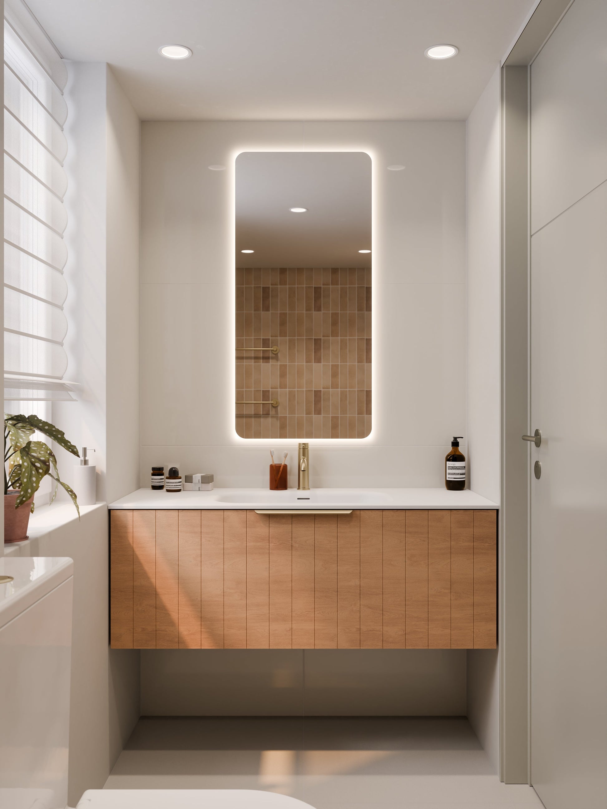 Lineare 1200 Vanity | Single Drawer | Navarra Sink | Coastal Front