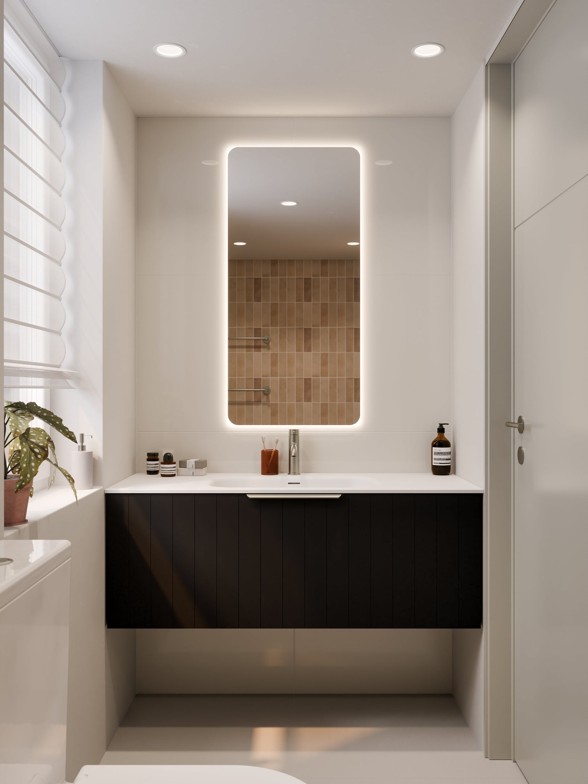 Lineare 1200 Vanity | Single Drawer | Navarra Sink | Coastal Front
