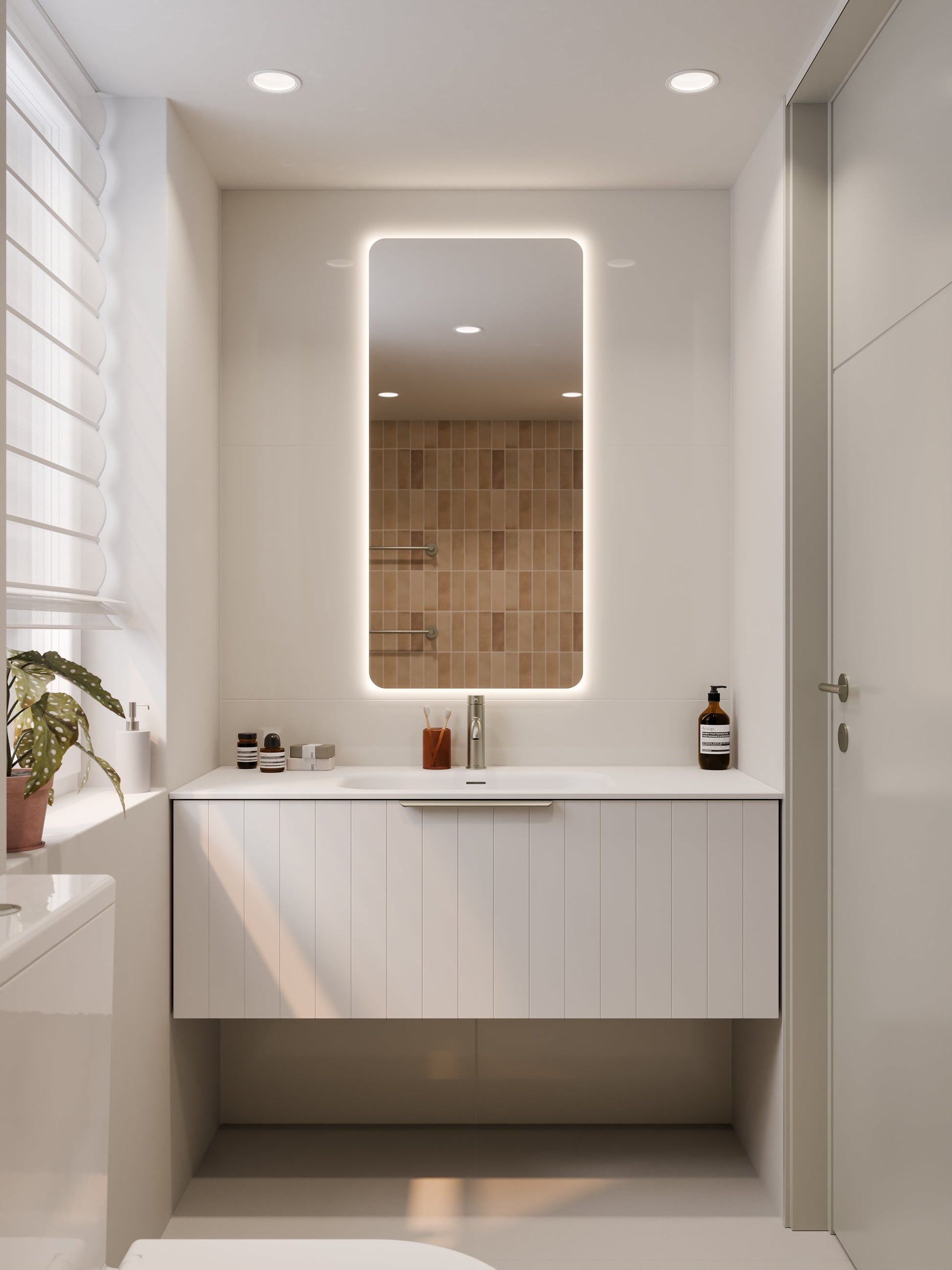 Lineare 1200 Vanity | Single Drawer | Navarra Sink | Coastal Front