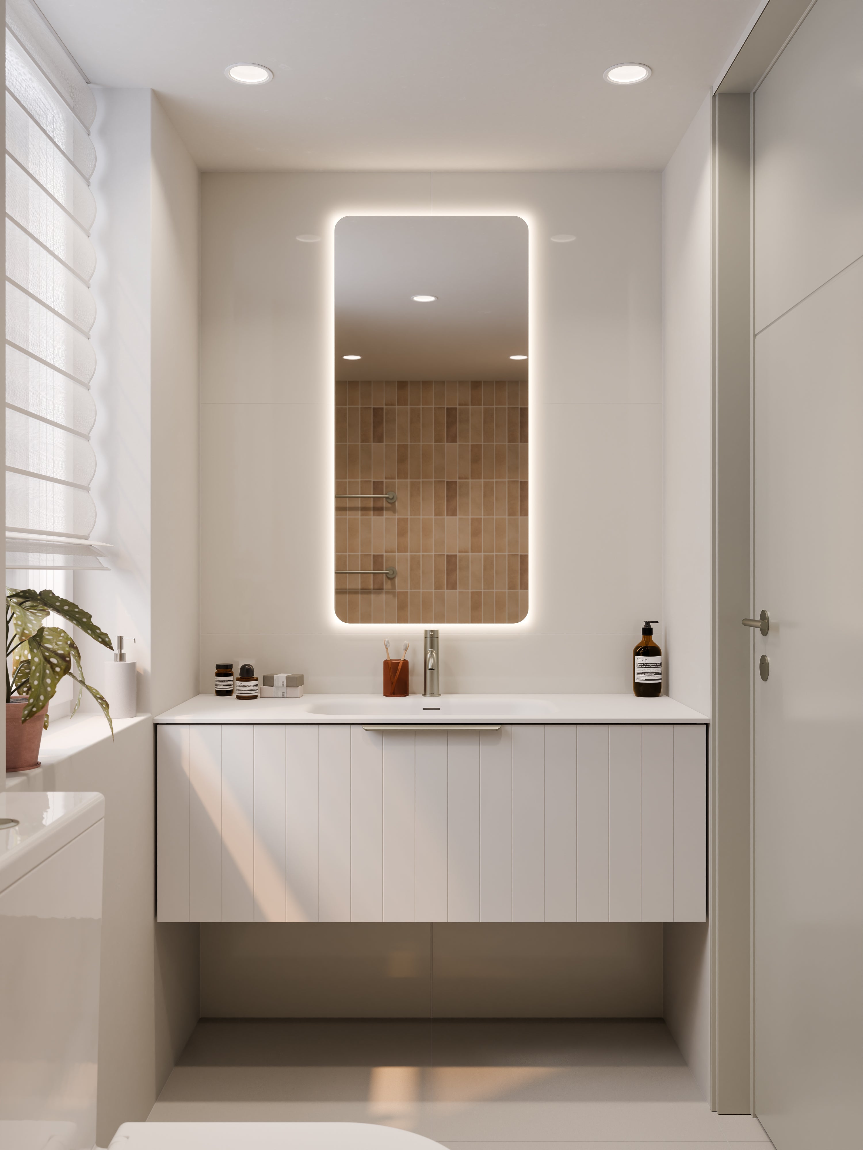 Lineare 1200 Vanity | Single Drawer | Navarra Sink | Coastal Front