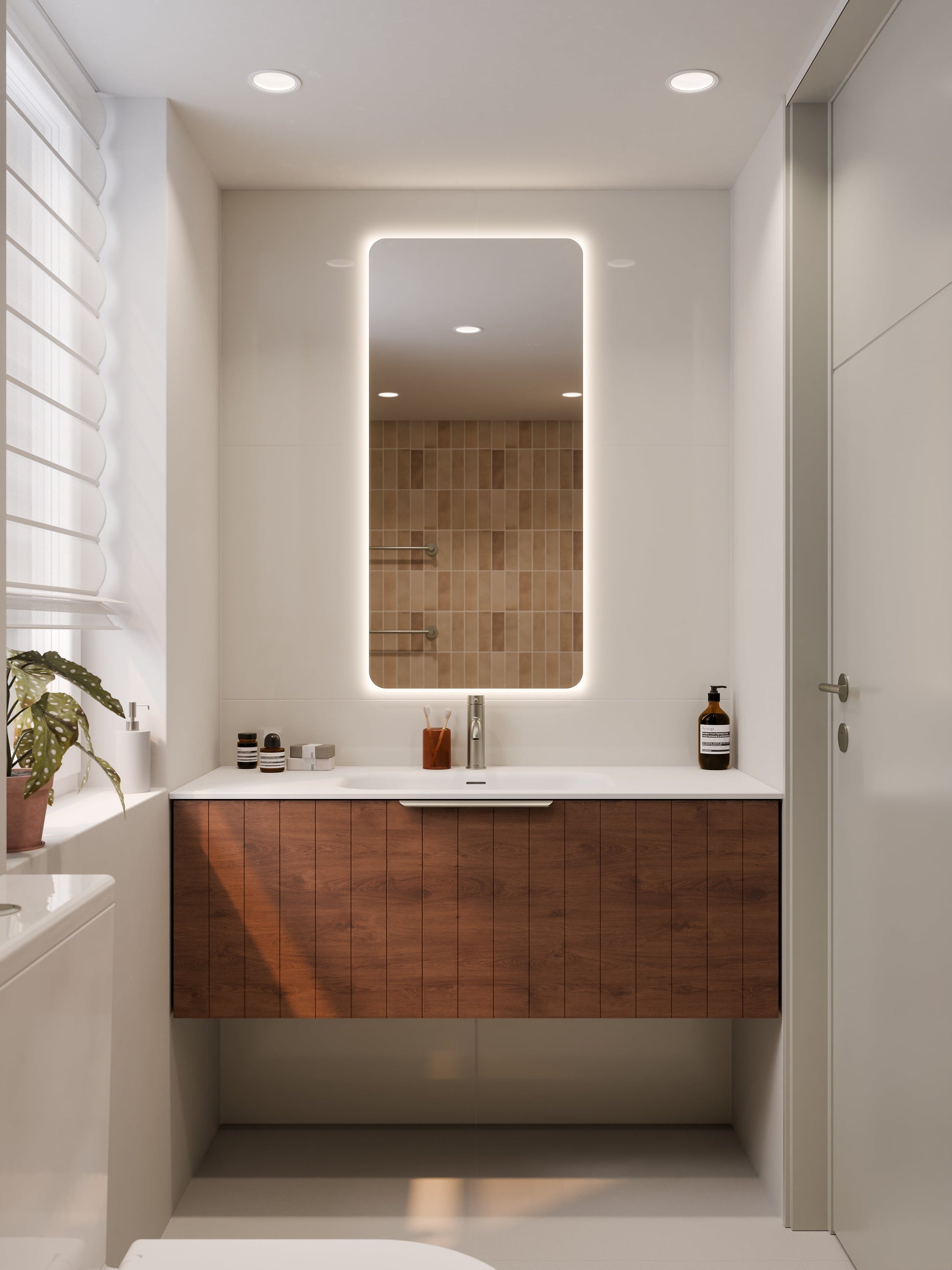 Lineare 1200 Vanity | Single Drawer | Navarra Sink | Coastal Front