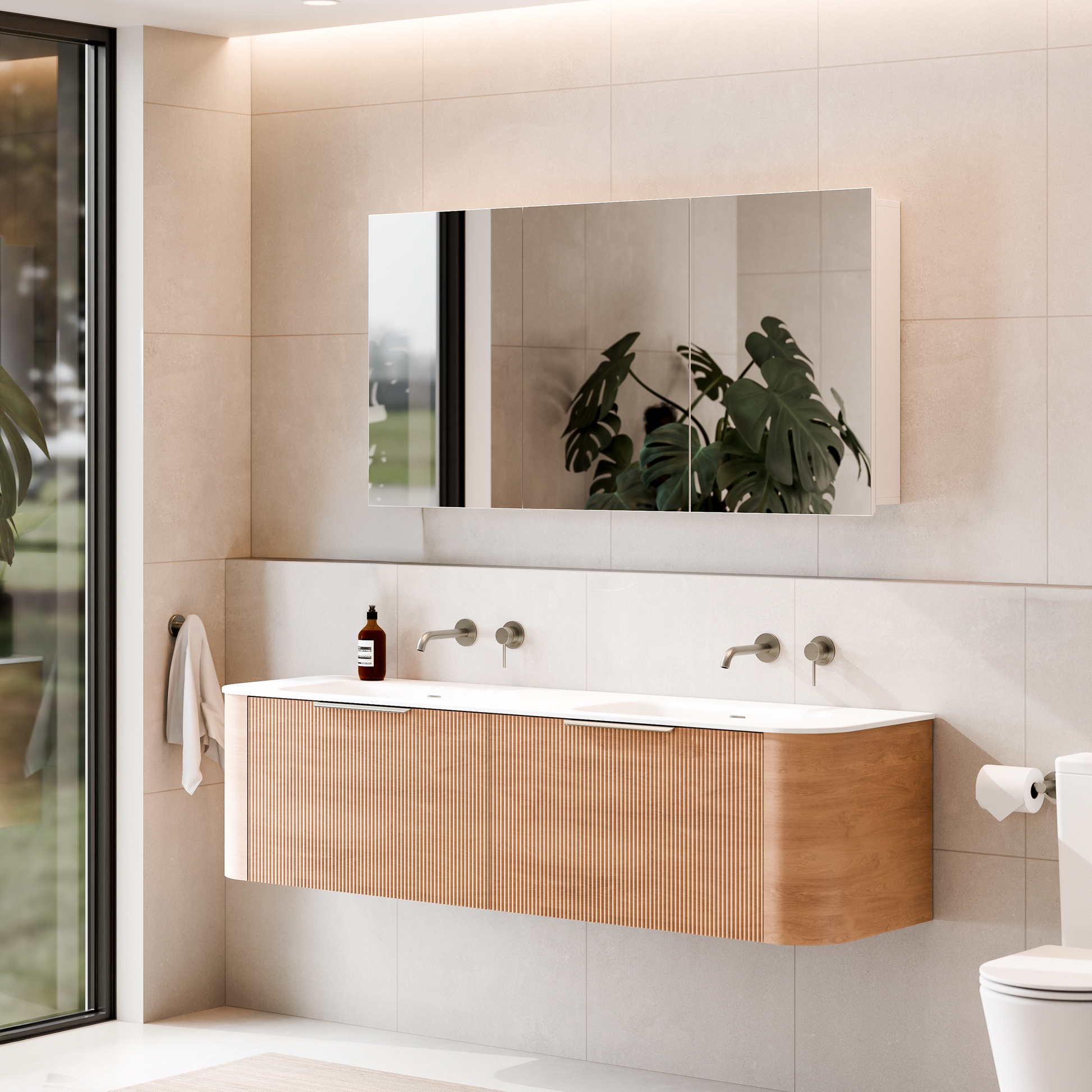 Code Luxe 1500mm Mirror Cabinet With Demister | 3 Door
