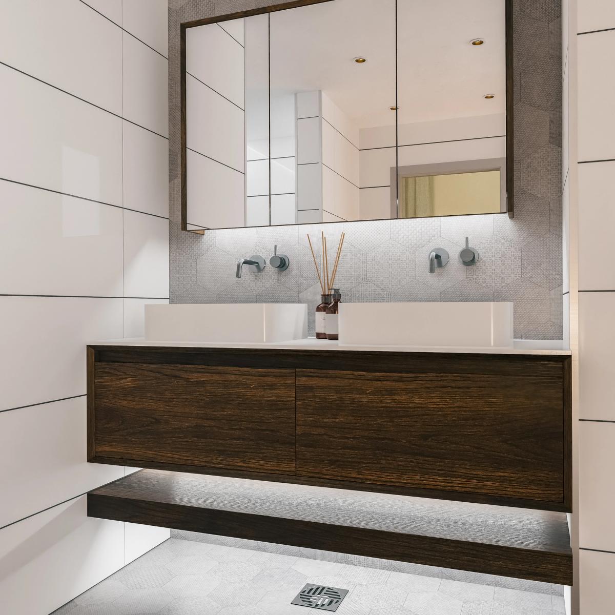 EDGE LARGO 1500 SIDE X SIDE WALL HUNG VANITY - 6 COLOURS