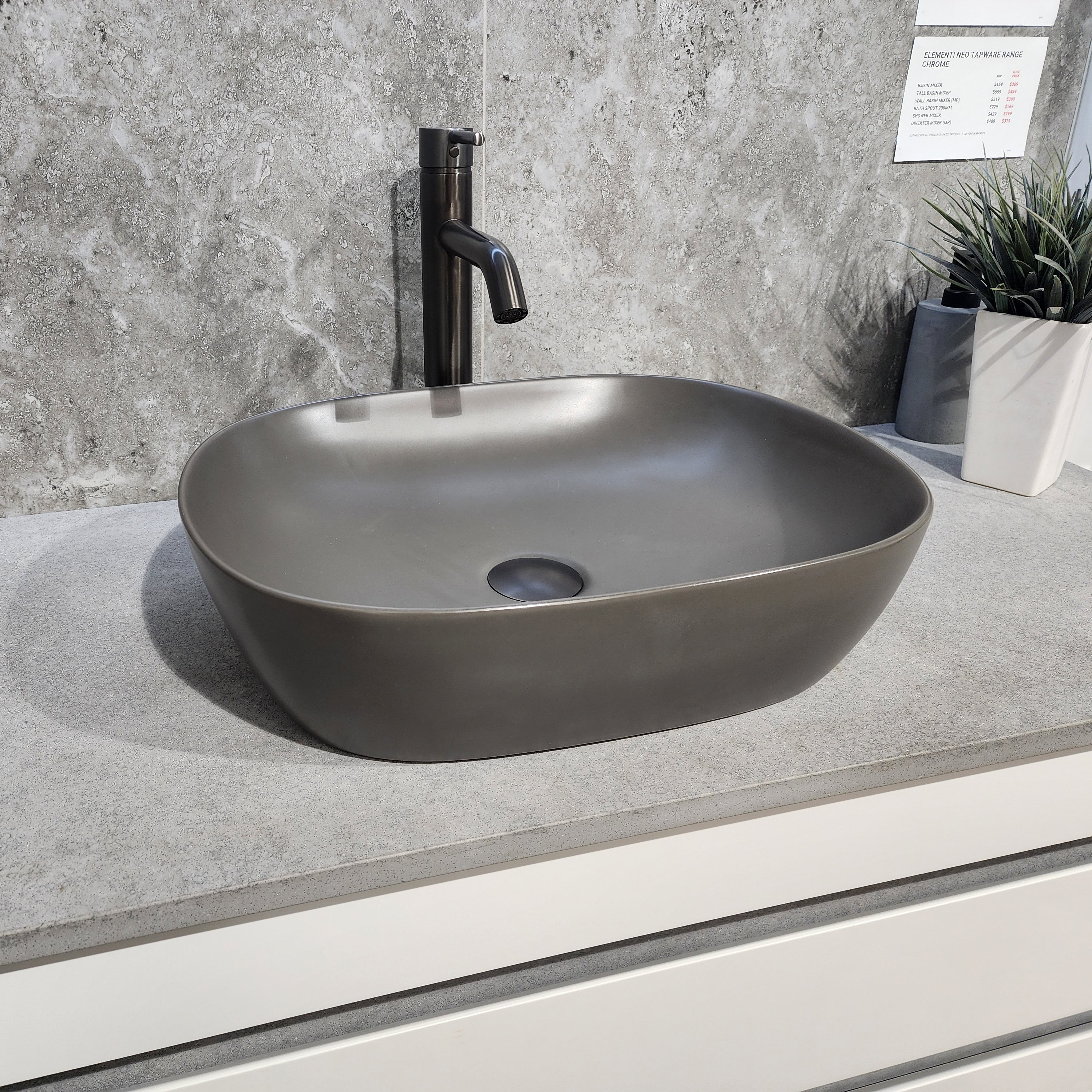 CODE PURE OVAL 470 CERAMIC VESSEL BASIN RANGE