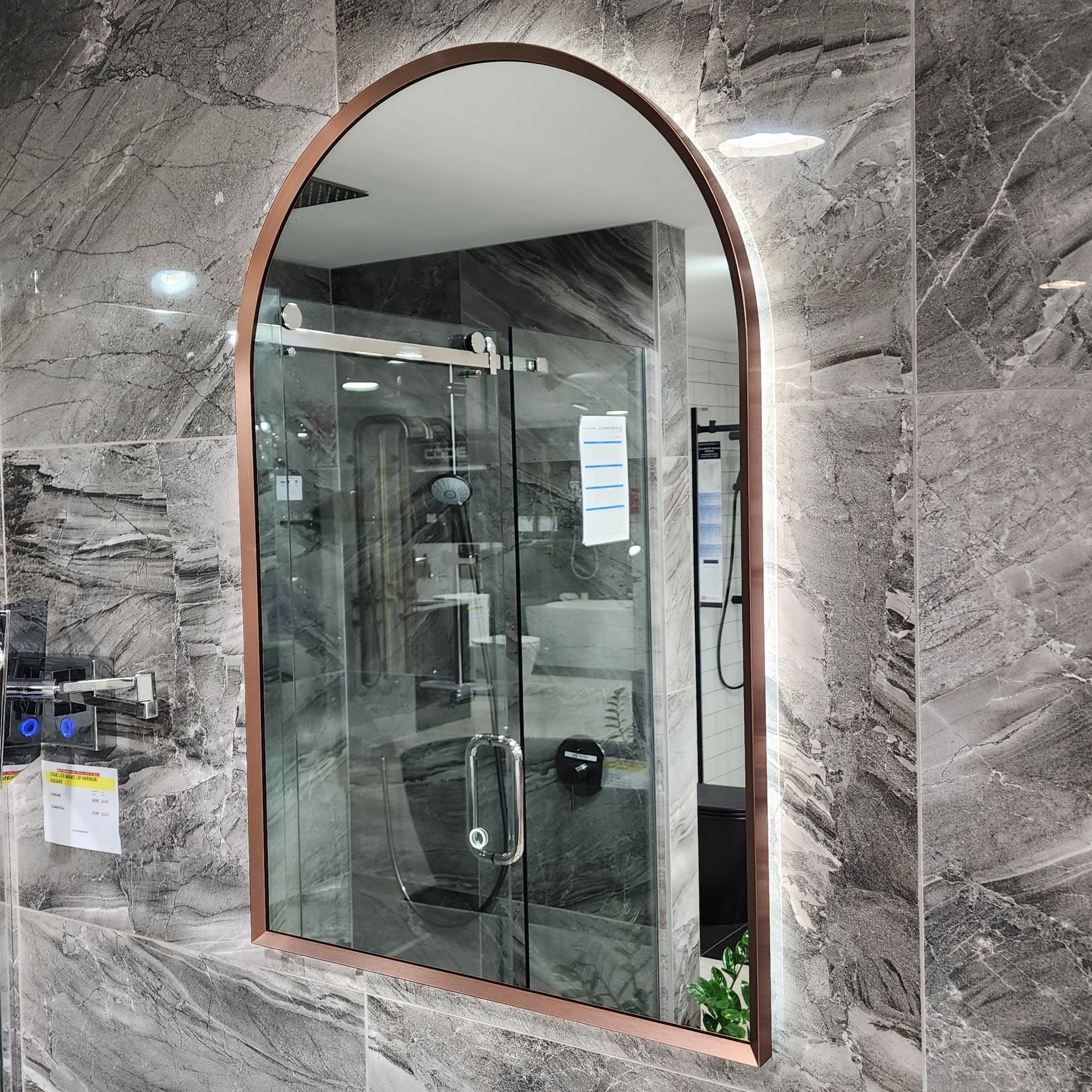 CODE SOLACE ARCH FRAMED LED MIRROR 600X900MM - 5 COLOURS