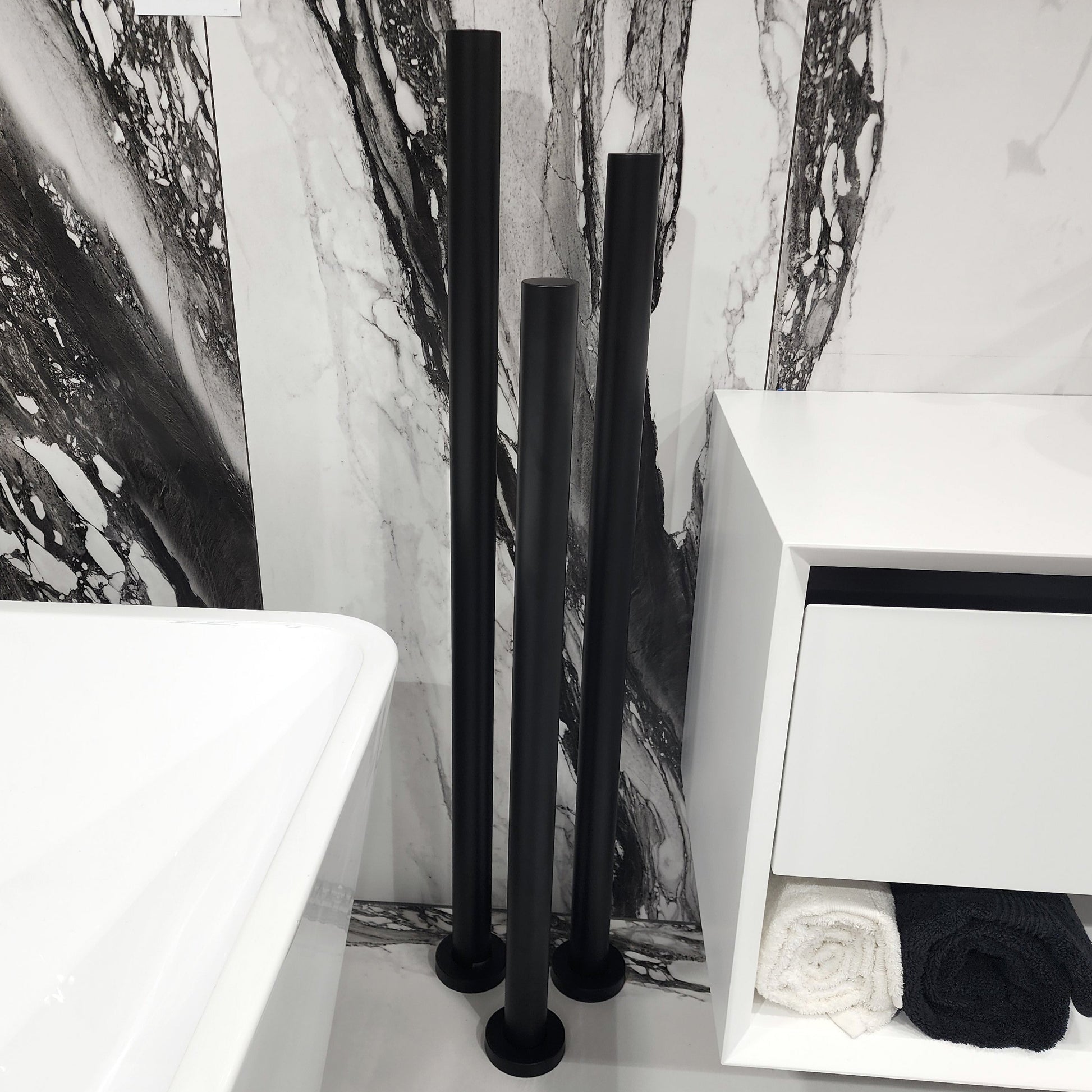 CODE PURE FREESTANDING HEATED TOWEL RAIL 900MM - 7 COLOURS