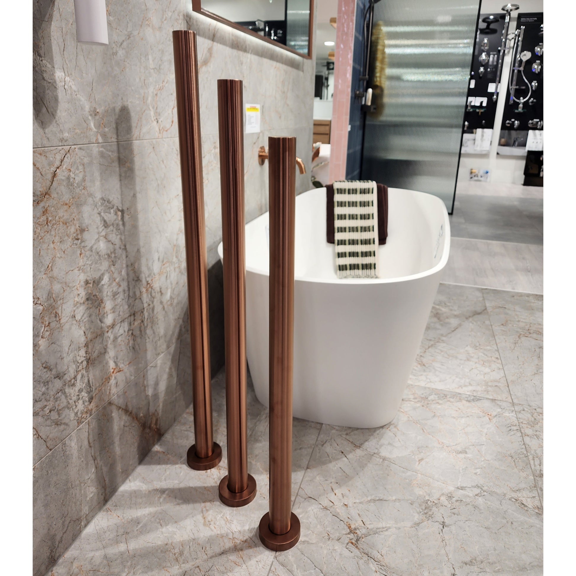 CODE PURE FREESTANDING HEATED TOWEL RAIL 1100MM - 7 COLOURS