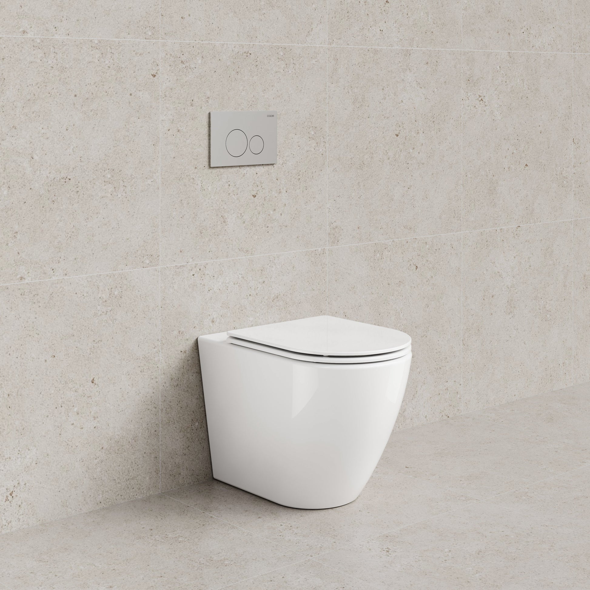 CODE FLOW TYPHOON INWALL TOILET SUITE | CHROME BUTTON