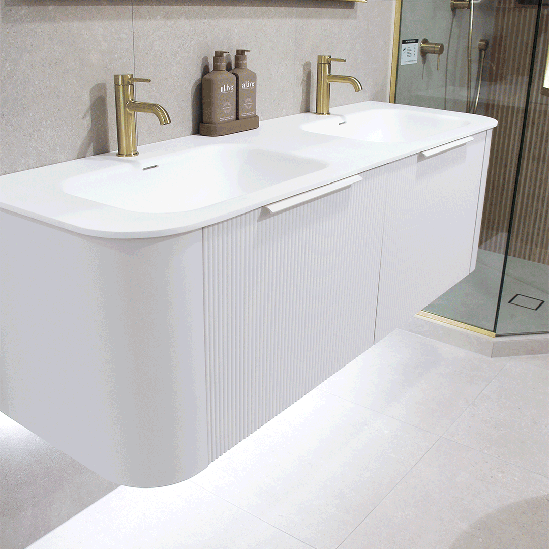 Code Nature 1500 Vanity | Flat Slab Top | Pillar Front