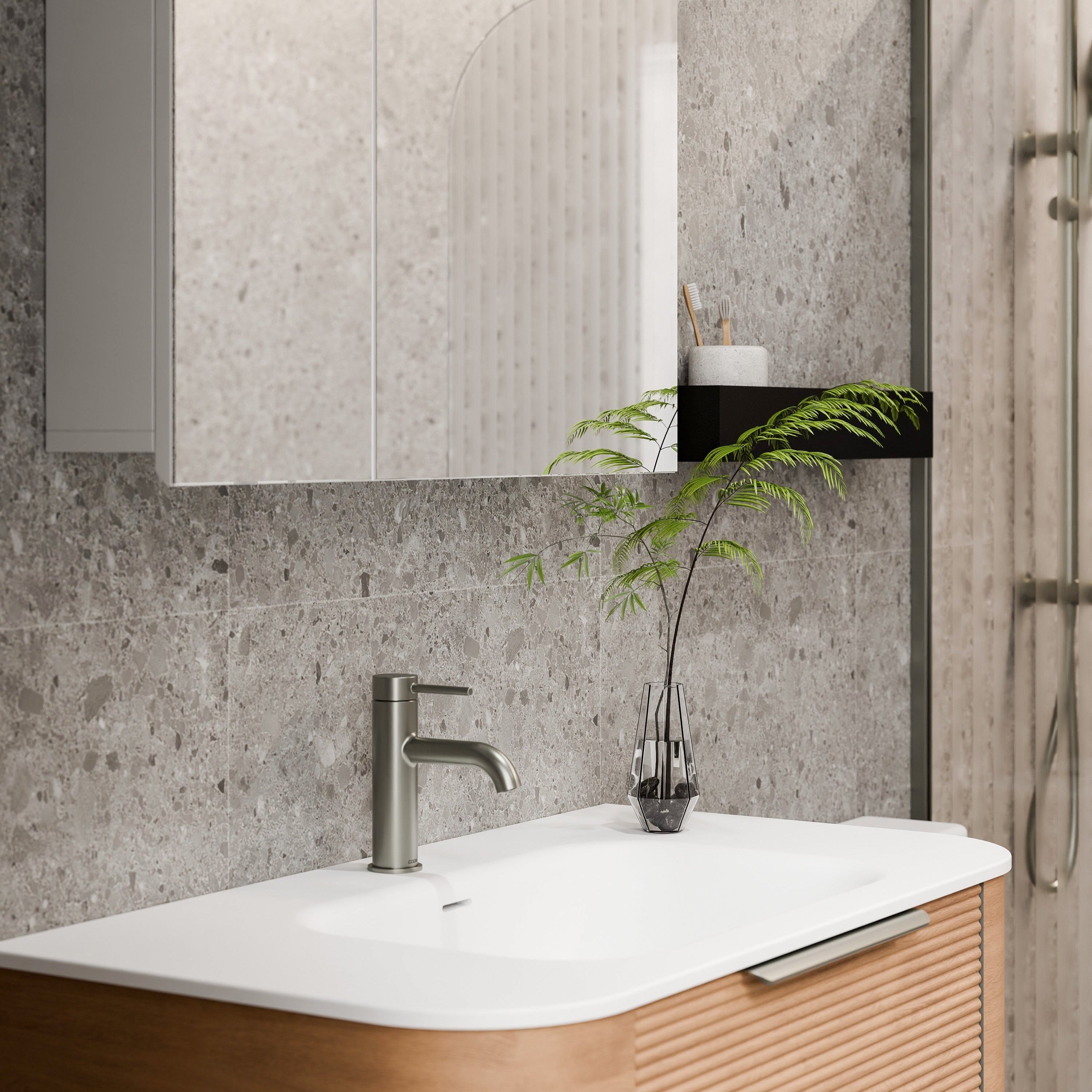 Code Luxe 750mm Mirror Cabinet With Demister | 2 Door