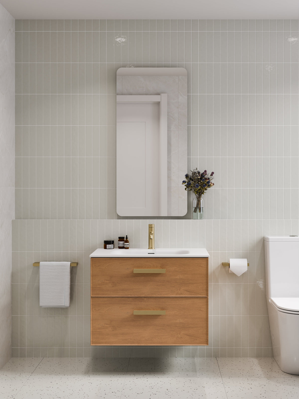 Lineare 750 Vanity | 2 Drawer | Inset Basin