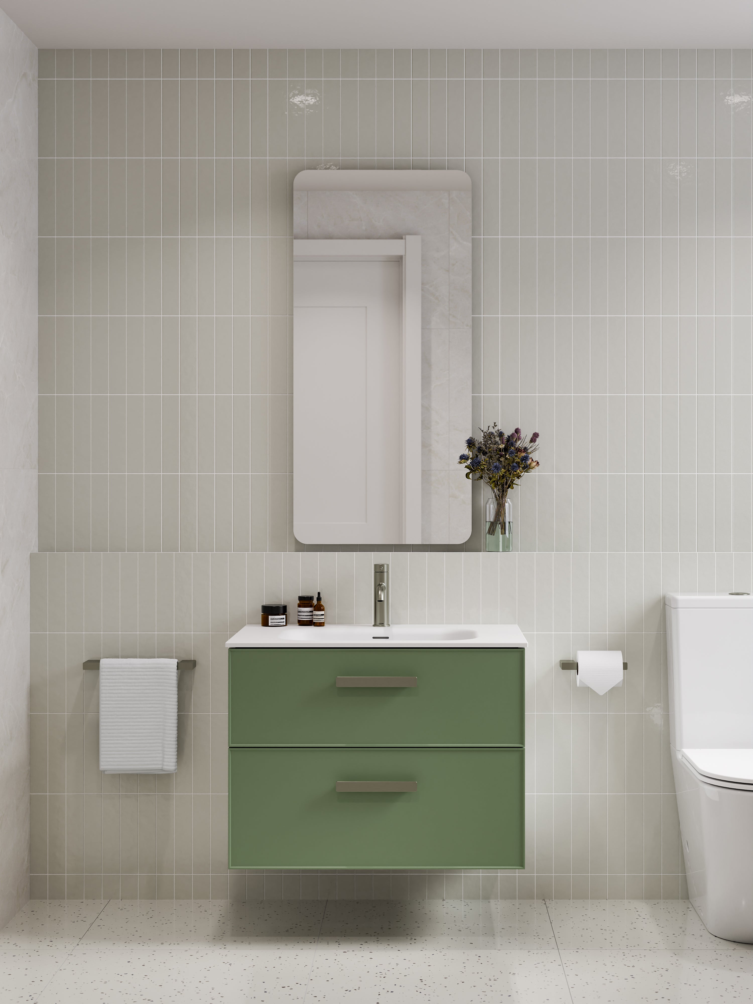 Lineare 750 Vanity | Double Drawer | Navarra Sink | Axel Front