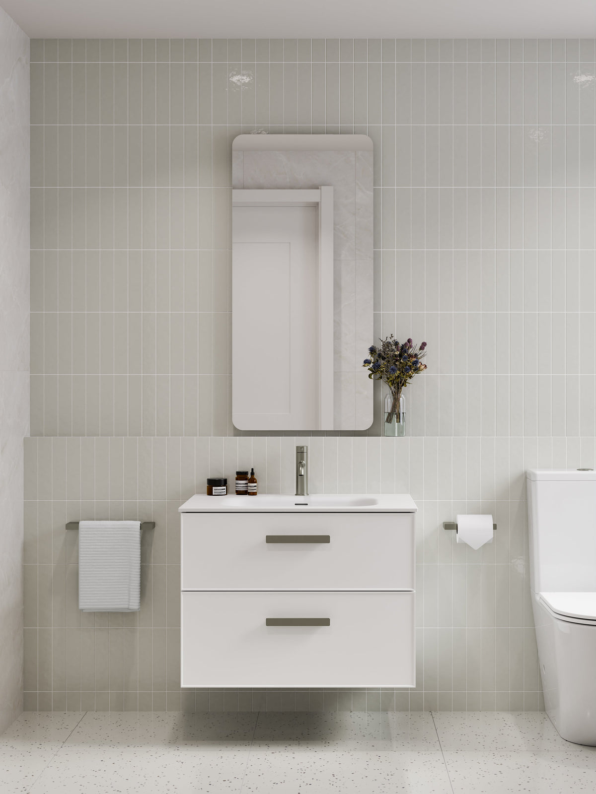 Lineare 750 Vanity | 2 Drawer | Inset Basin