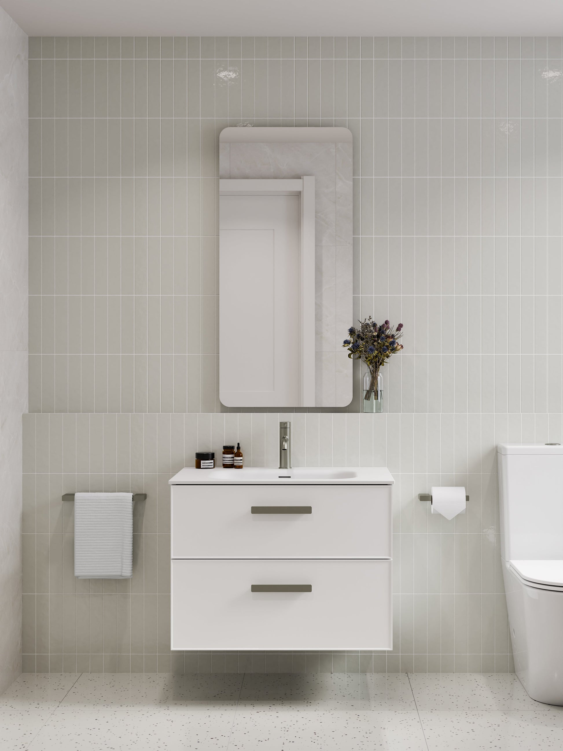 Lineare 750 Vanity | Double Drawer | Navarra Sink | Axel Front