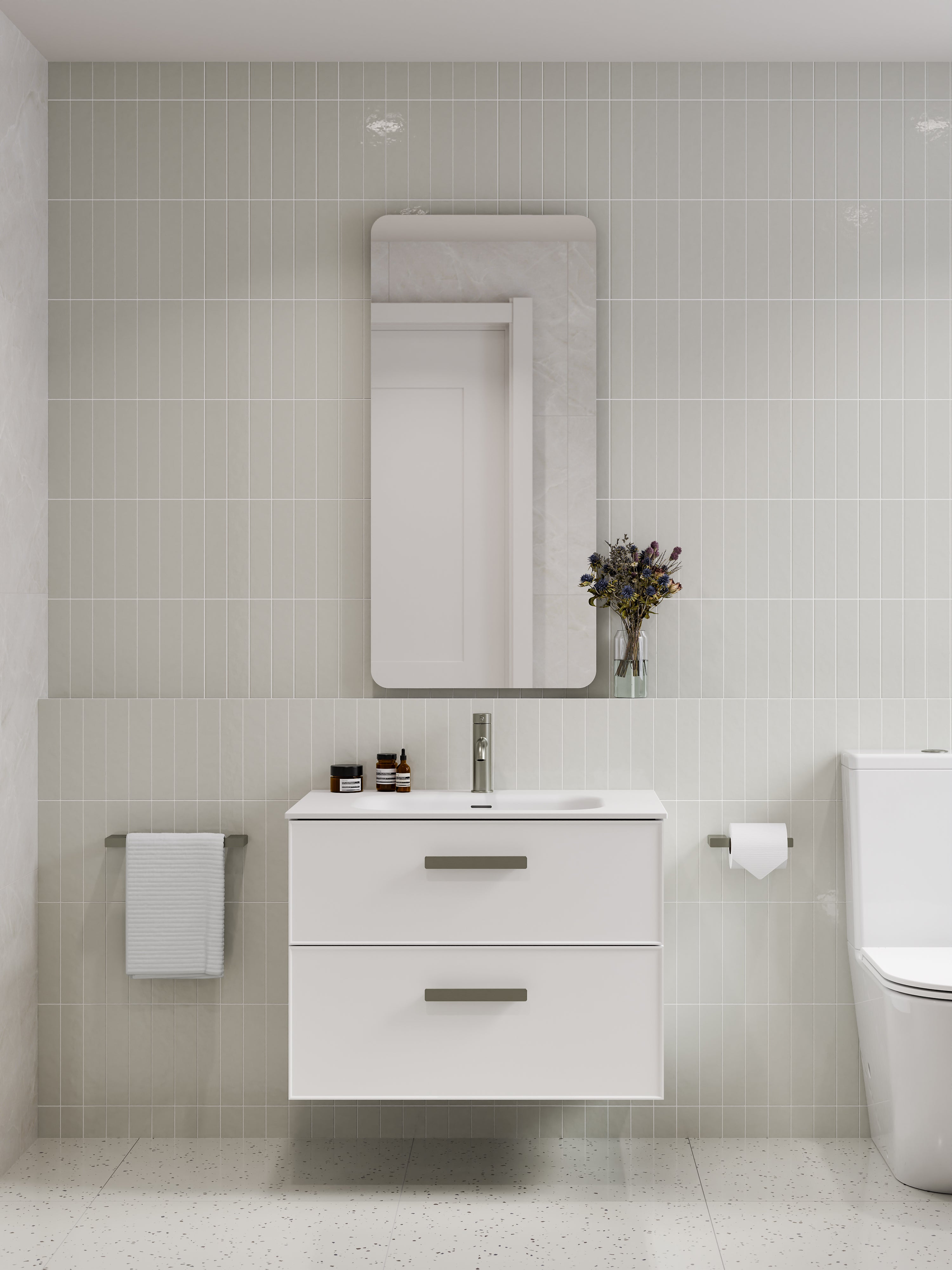 Lineare 750 Vanity | Double Drawer | Navarra Sink | Axel Front