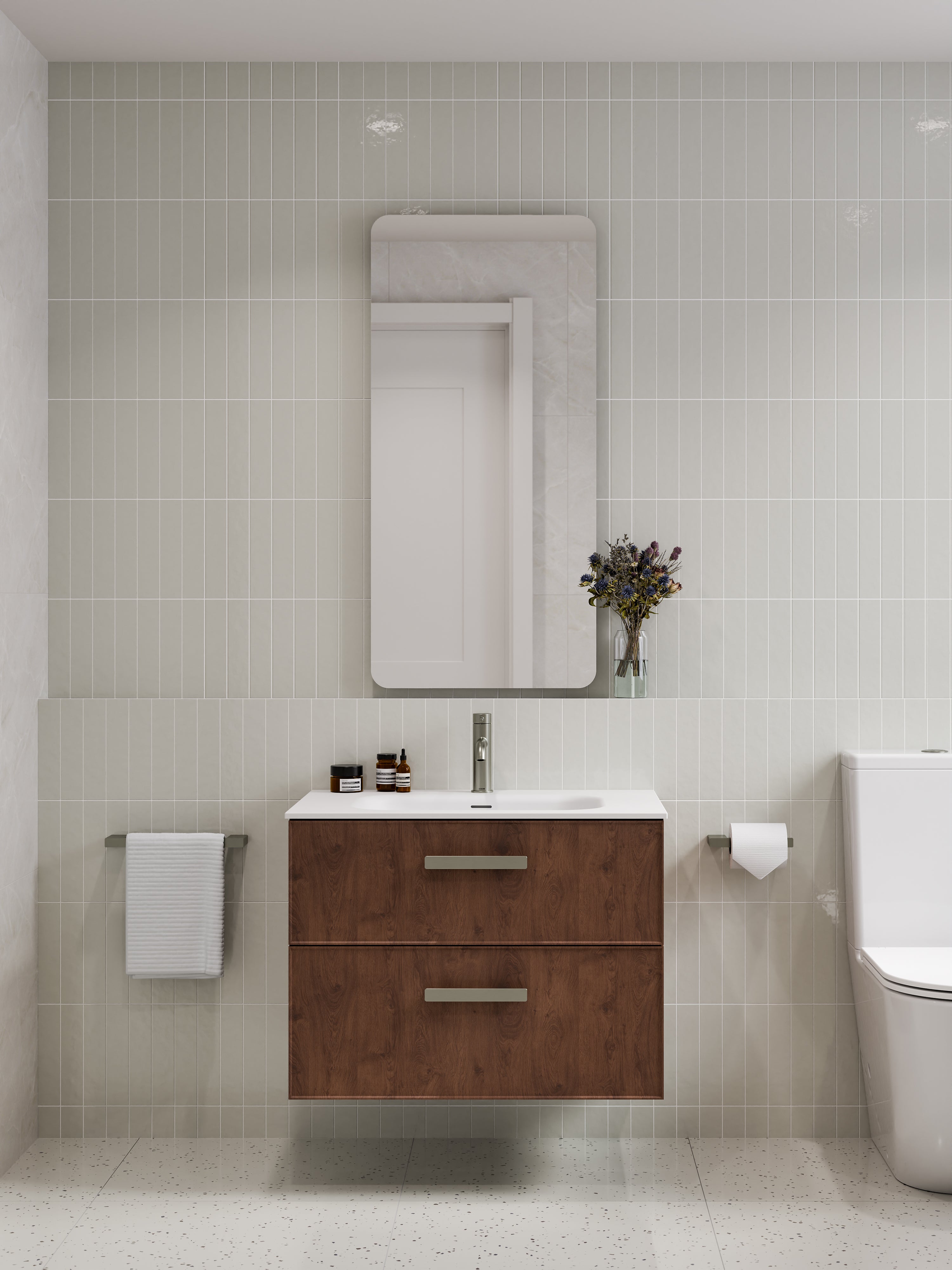 Lineare 750 Vanity | Double Drawer | Navarra Sink | Axel Front
