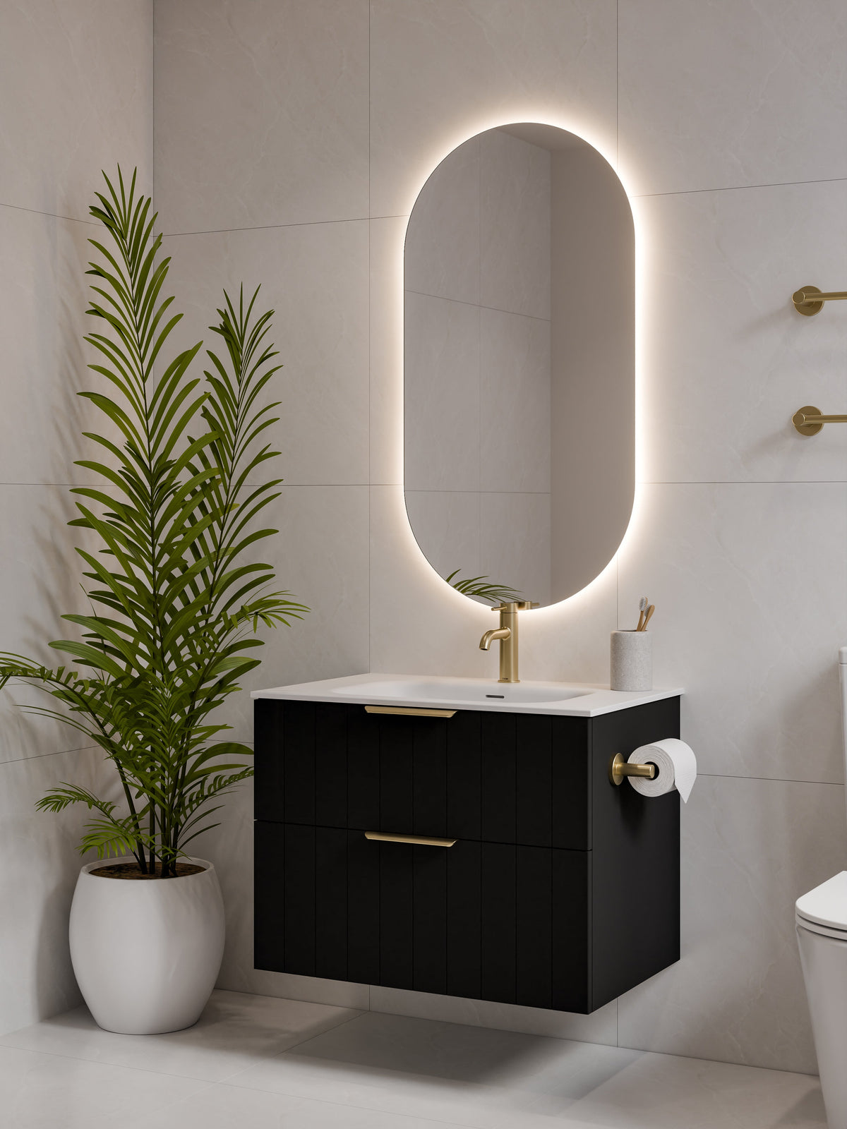 Lineare 750 Vanity | 2 Drawer | Inset Basin
