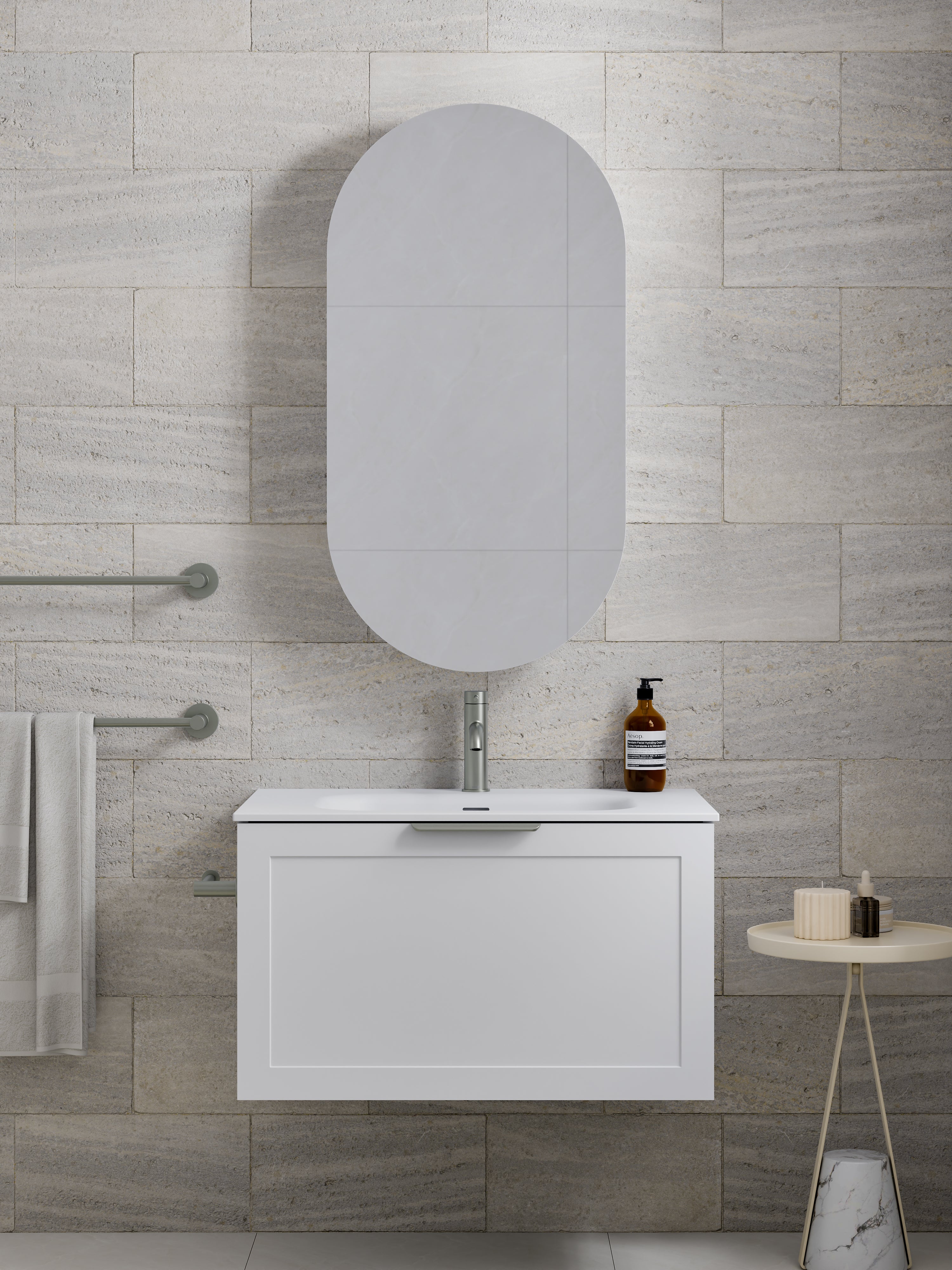 Lineare 750 Vanity | Single Drawer | Navarra Sink | Loft Front