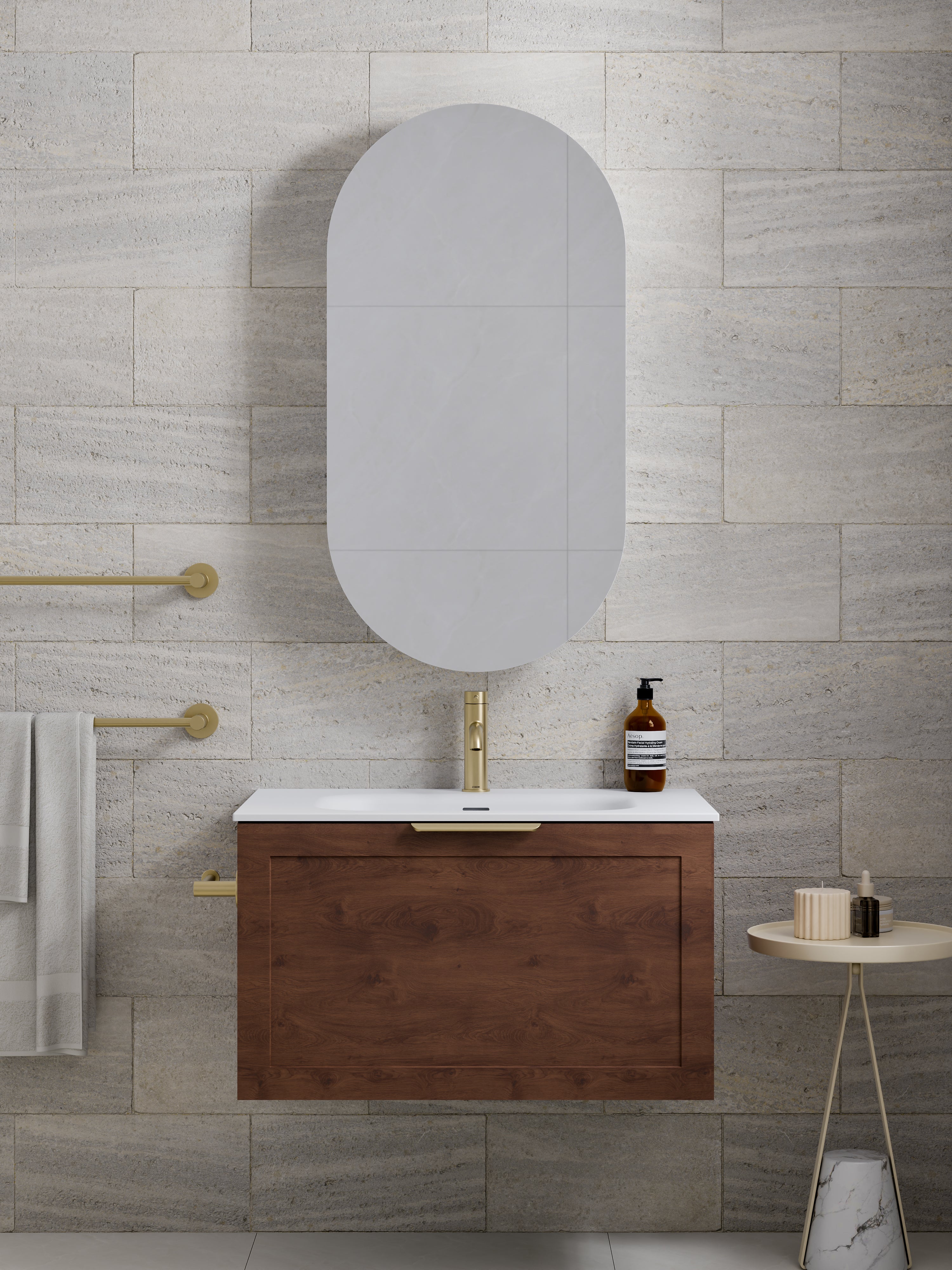 Lineare 750 Vanity | Single Drawer | Navarra Sink | Loft Front