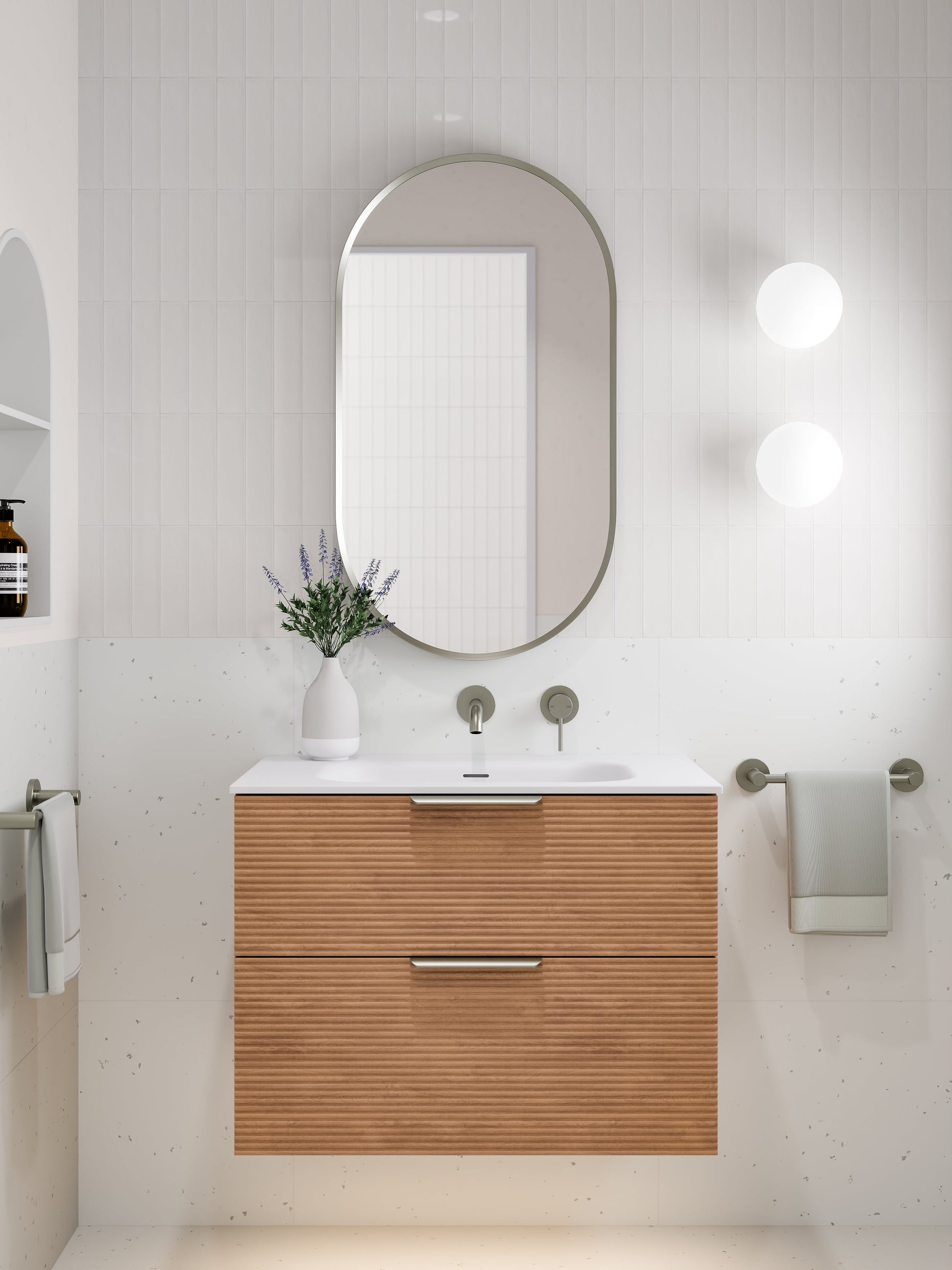 Lineare 750 Vanity | Double Drawer | Navarra Sink | Orchard Front