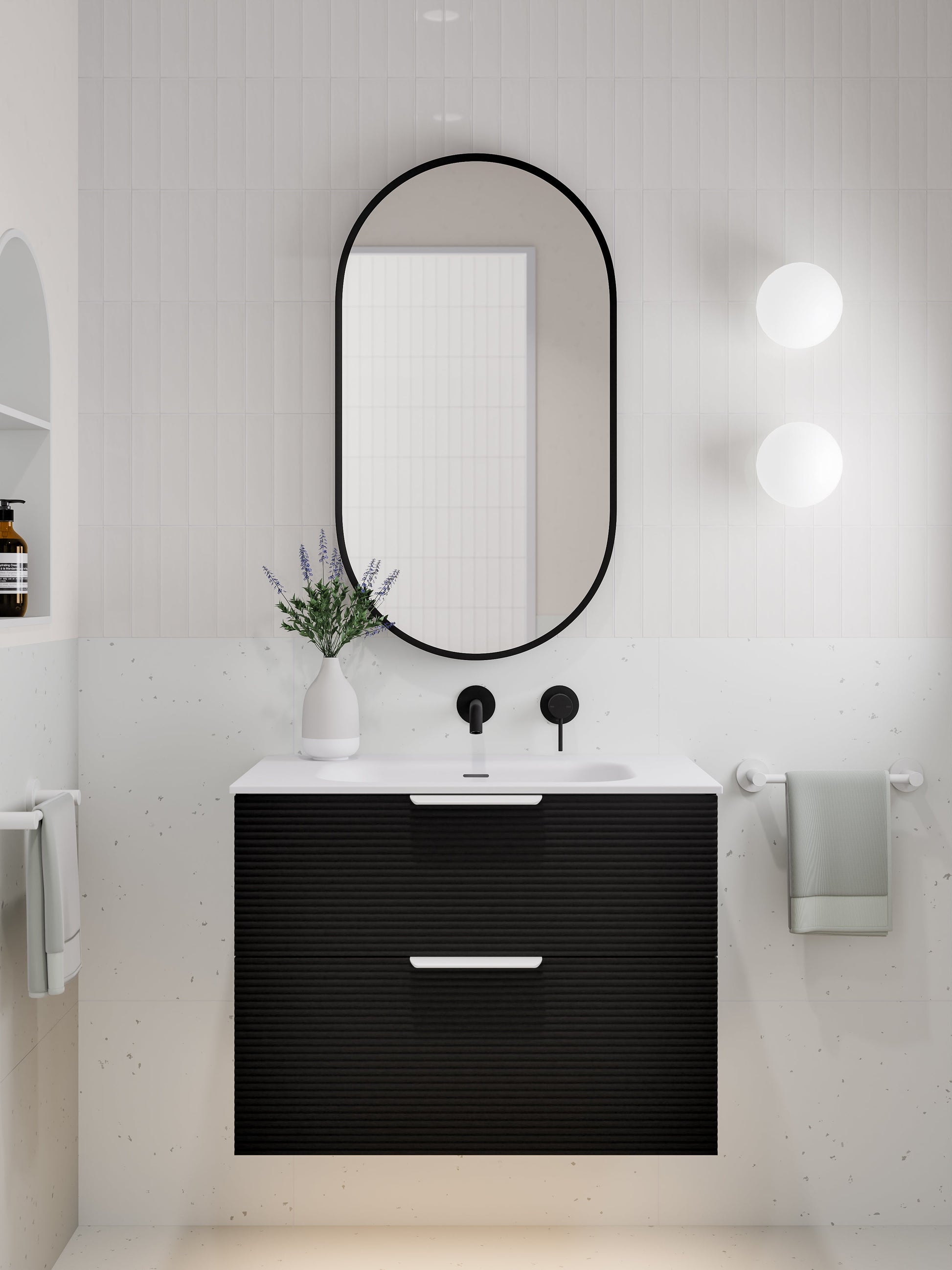 Lineare 750 Vanity | Double Drawer | Navarra Sink | Orchard Front