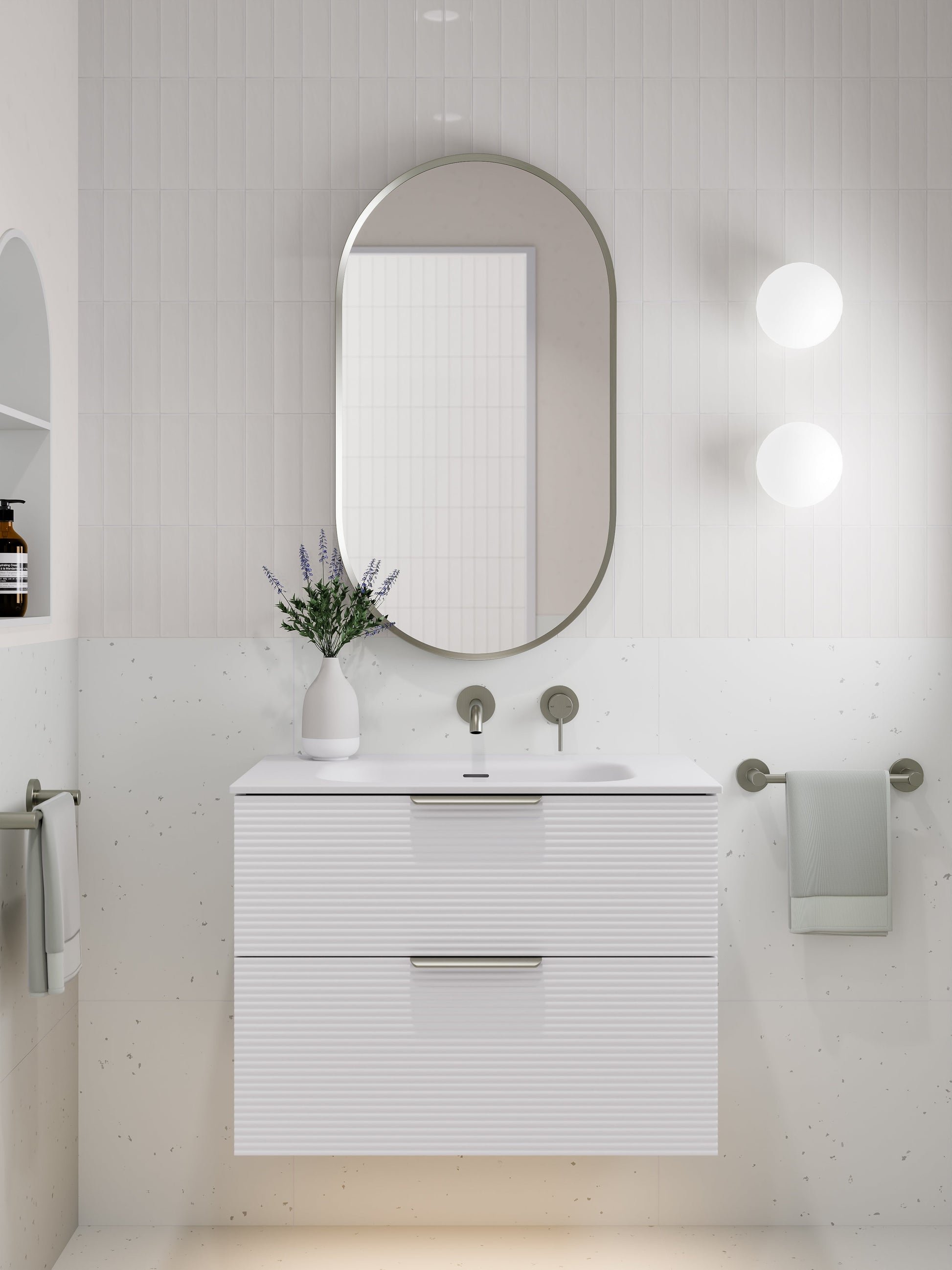 Lineare 750 Vanity | Double Drawer | Navarra Sink | Orchard Front