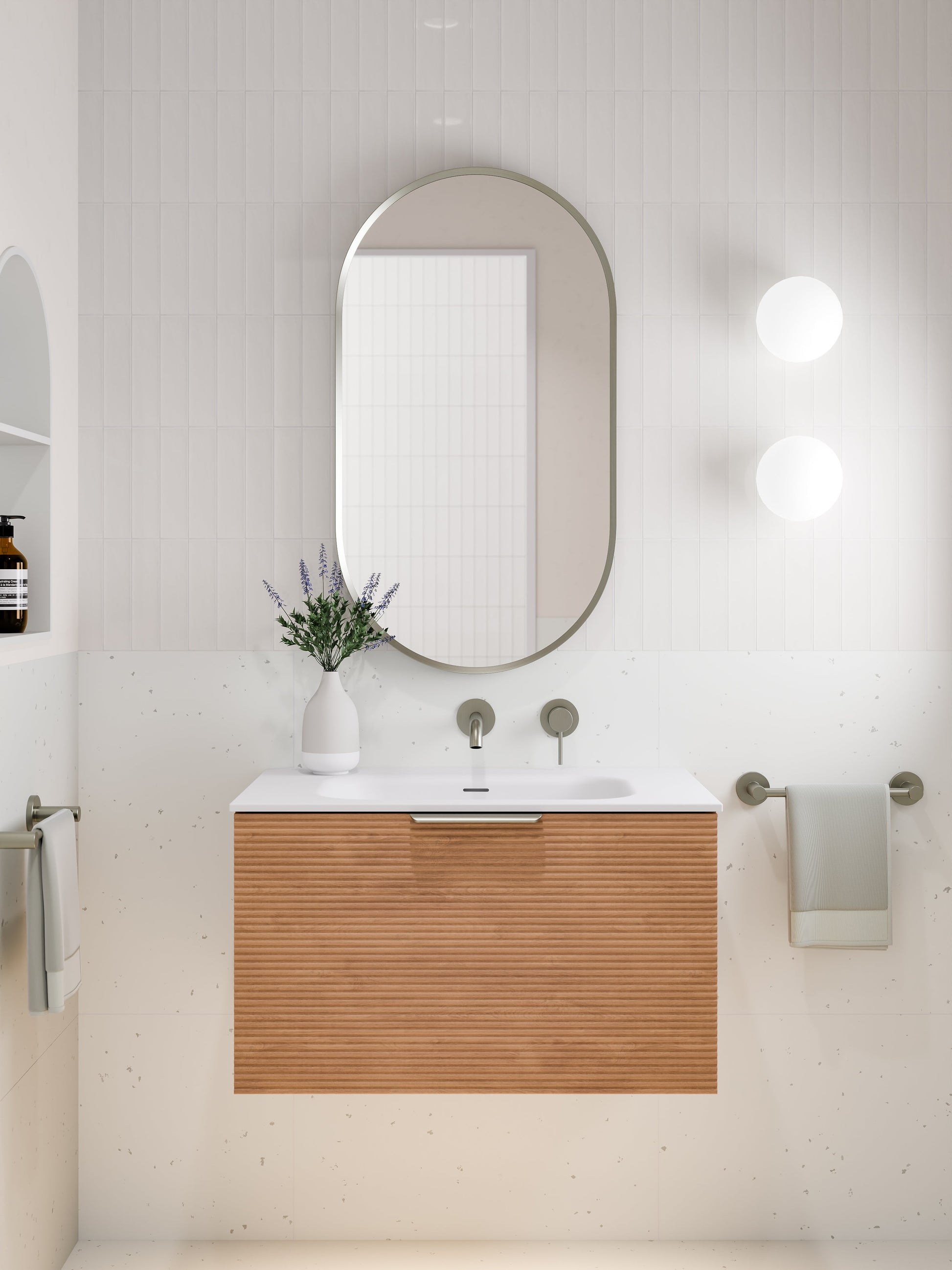 Lineare 750 Vanity | Single Drawer | Navarra Sink | Orchard Front