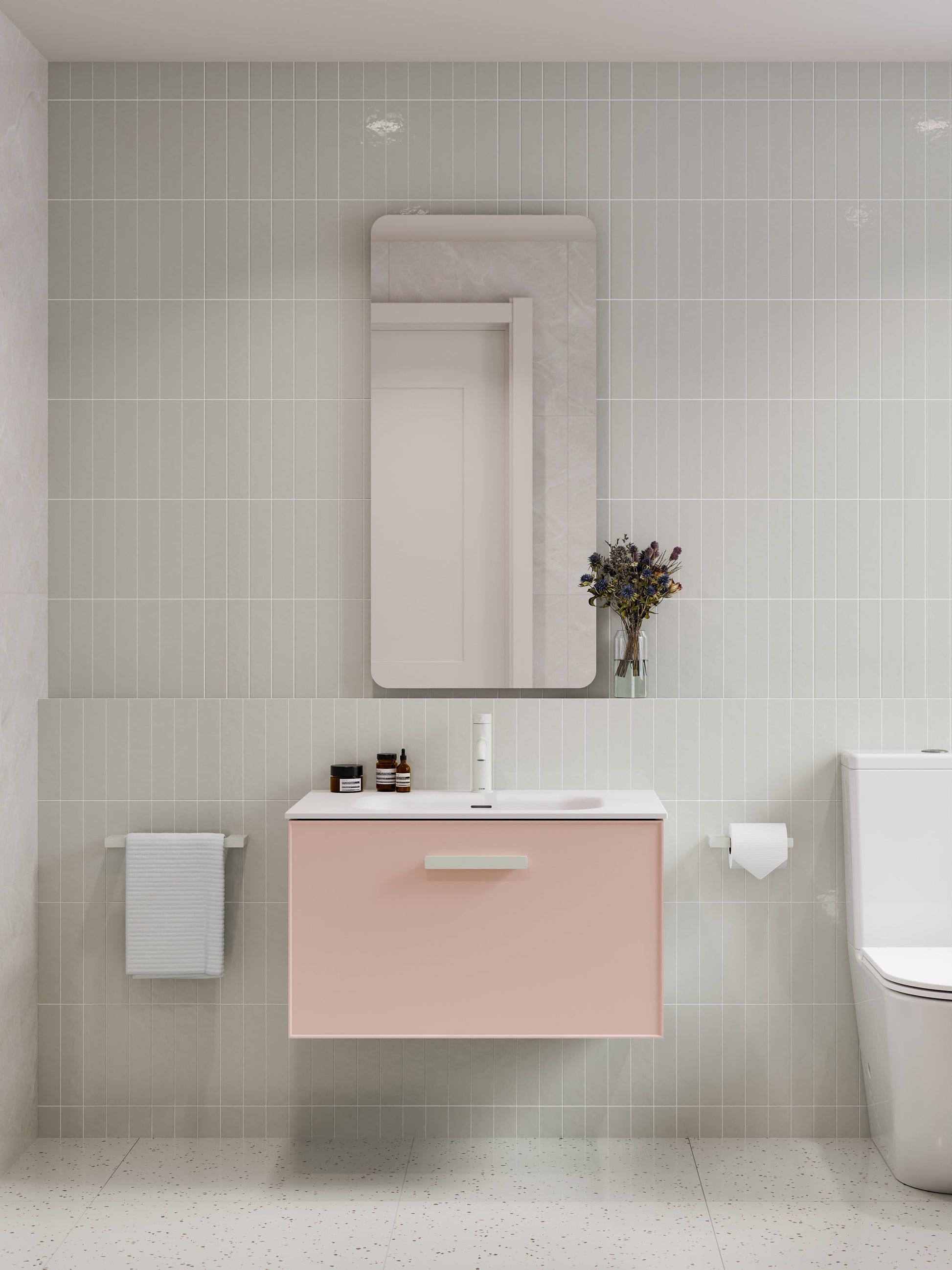 Lineare 750 Vanity | Single Drawer | Navarra Sink | Axel Front