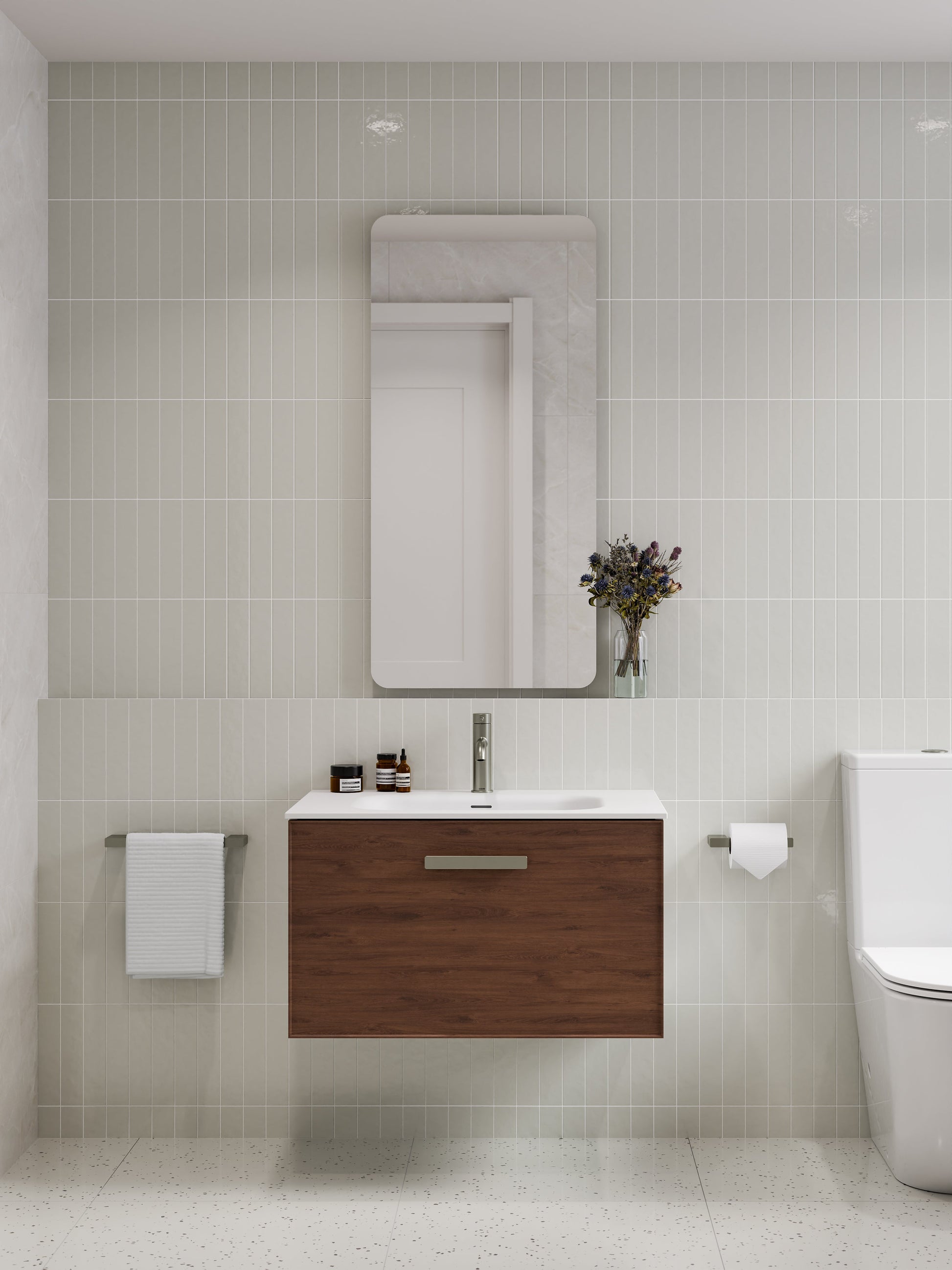 Lineare 750 Vanity | Single Drawer | Navarra Sink | Axel Front