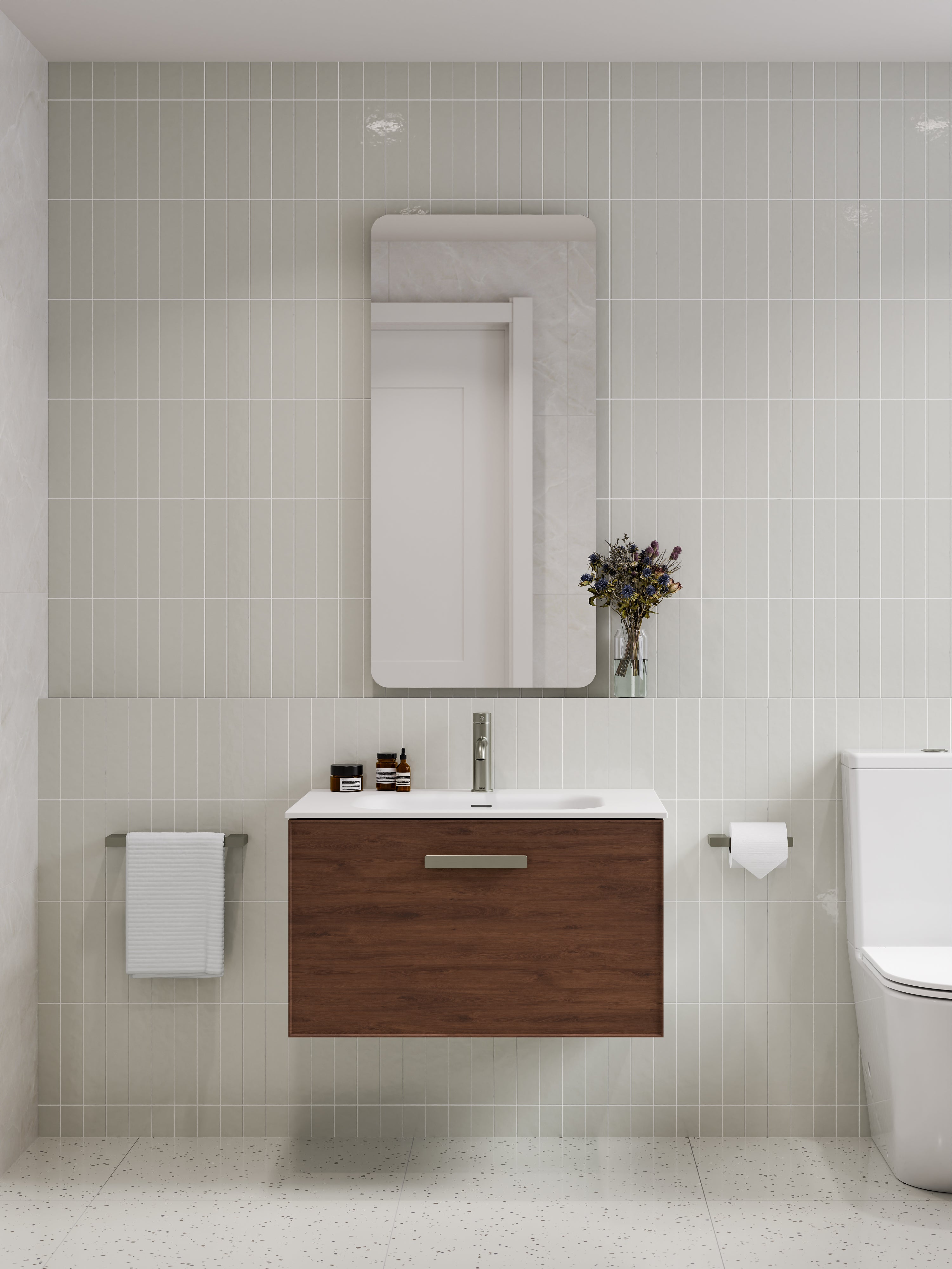 Lineare 750 Vanity | Single Drawer | Navarra Sink | Axel Front