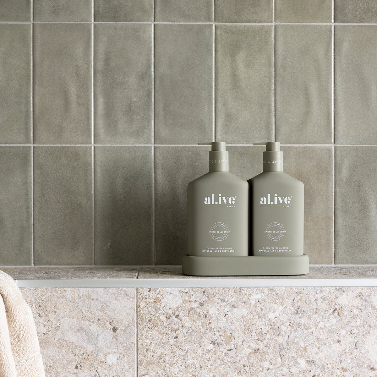 AL.IVE WASH & LOTION DUO - GREEN PEPPER & LOTUS