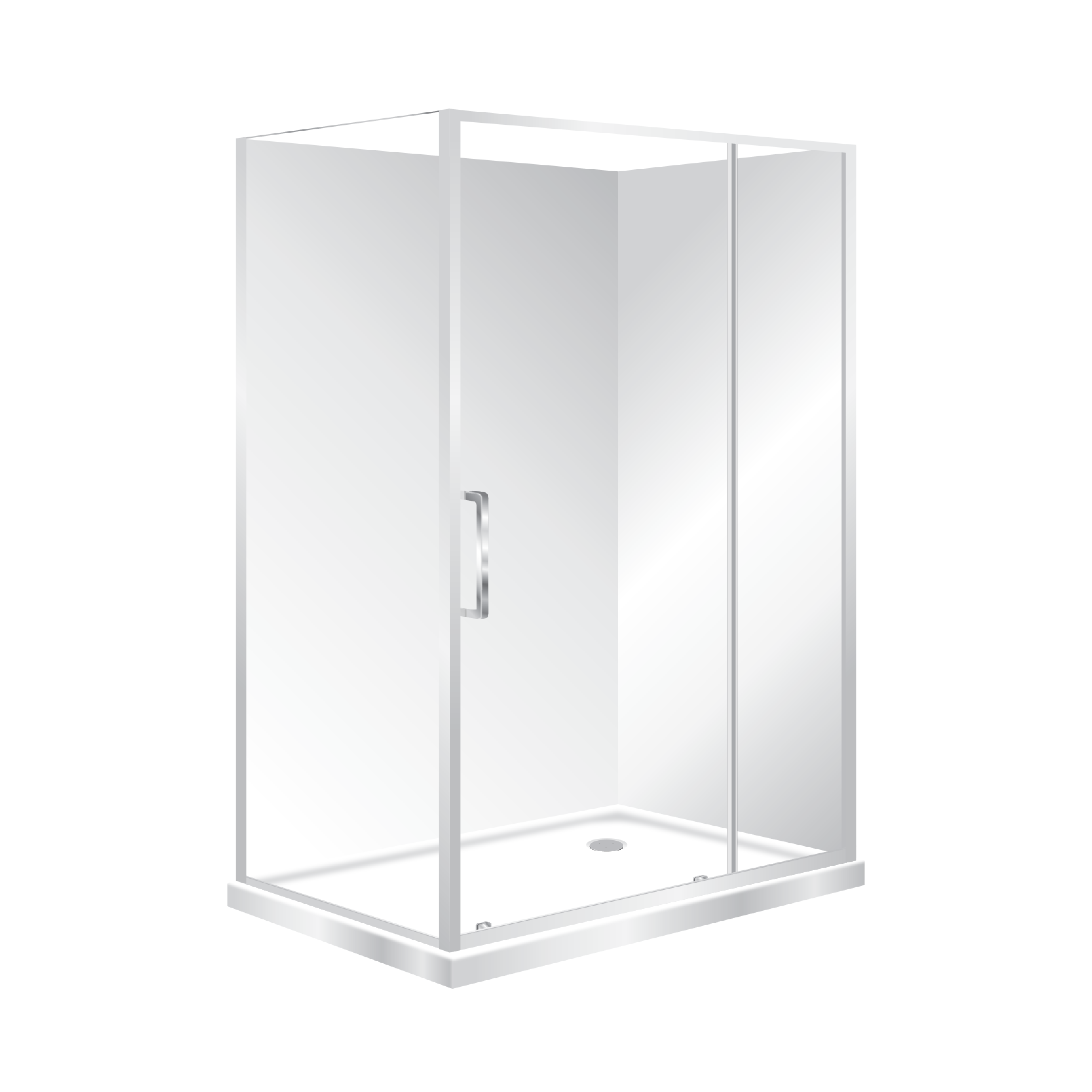 ELITE ELEGANCE 2 PANEL SLIDING DOOR SHOWER KIT - 2 SIDED