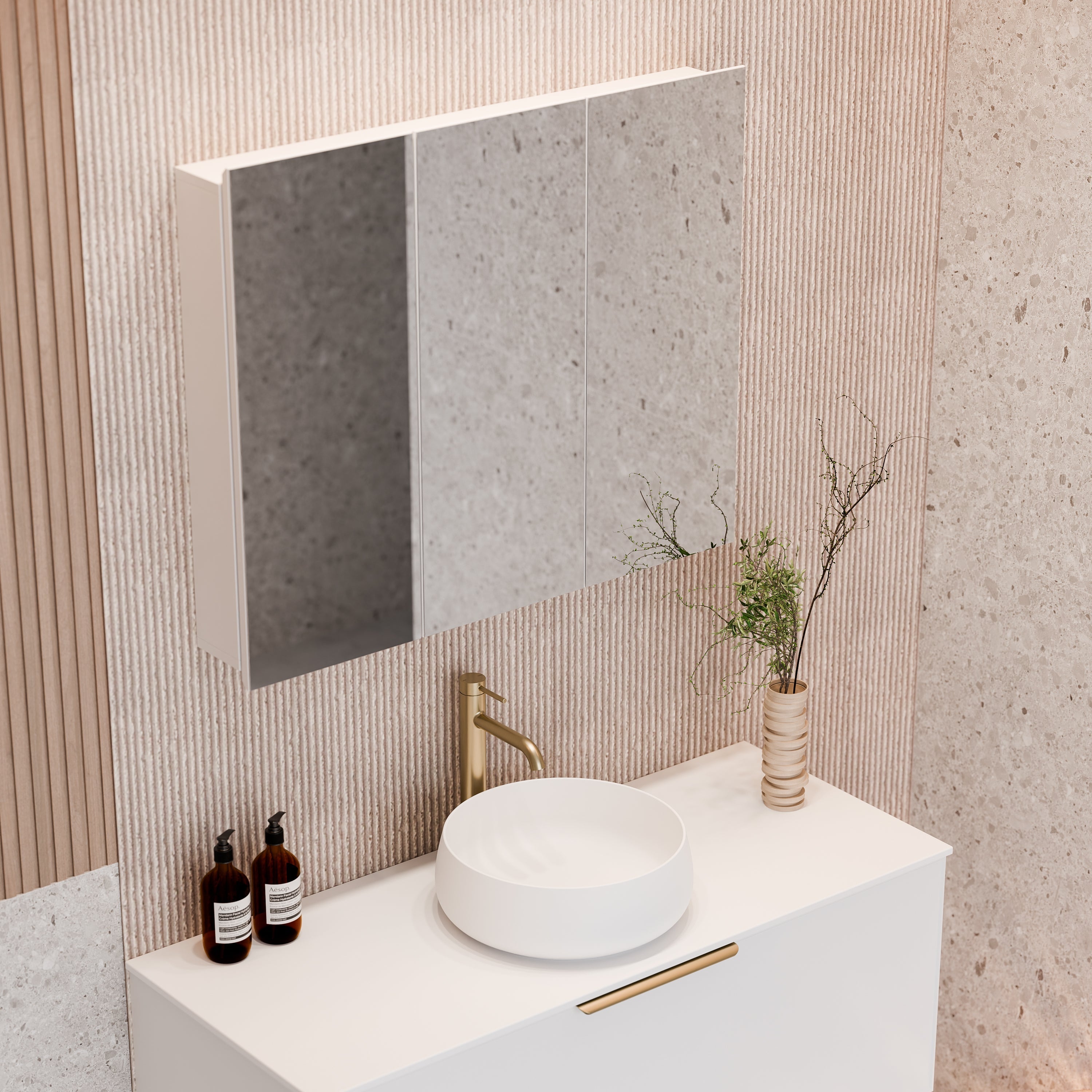 Code Luxe 900mm Mirror Cabinet With Demister | 3 Door