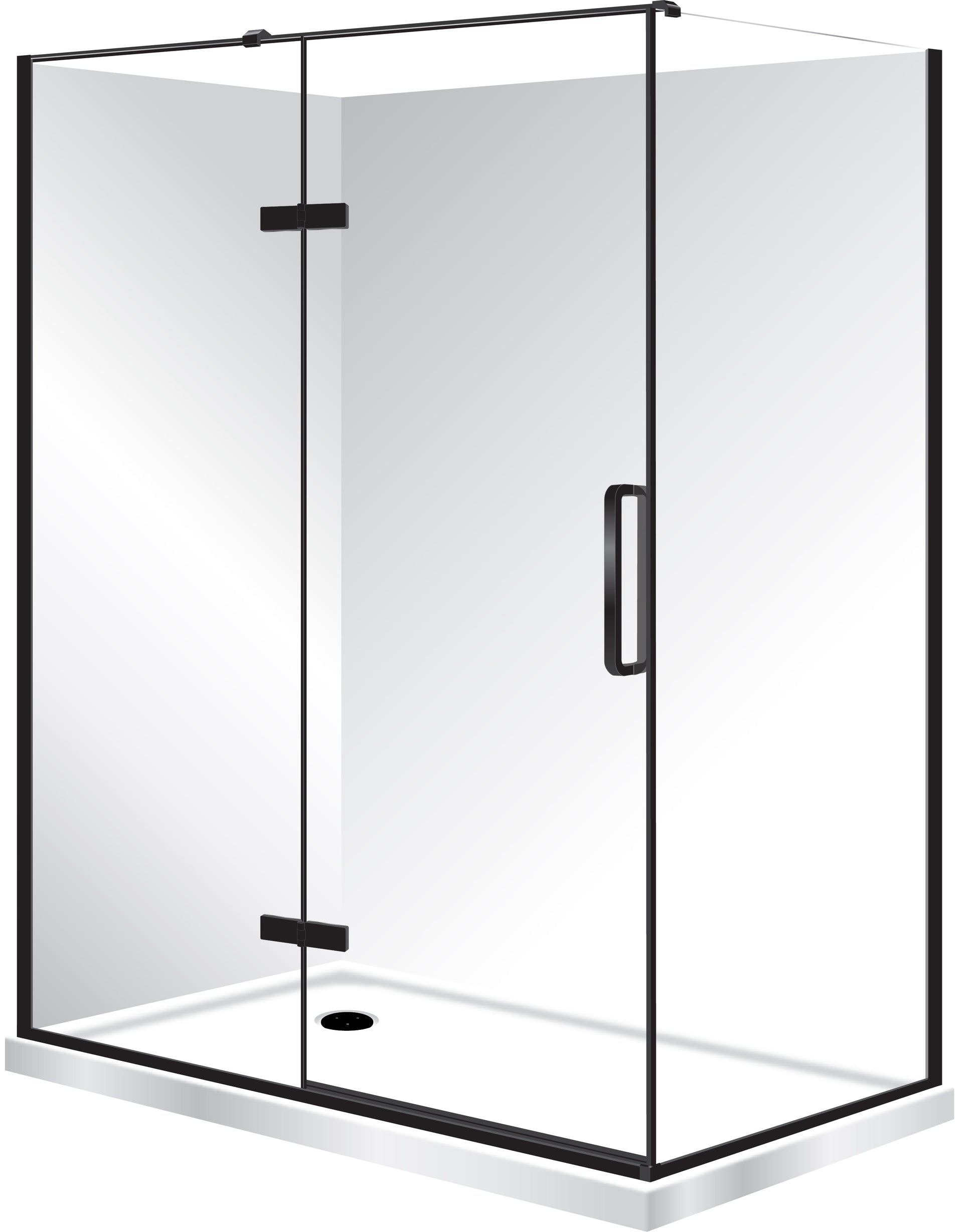 ELITE LUXURY SWING DOOR 2 SIDED SHOWER KITS - 2 COLOURS