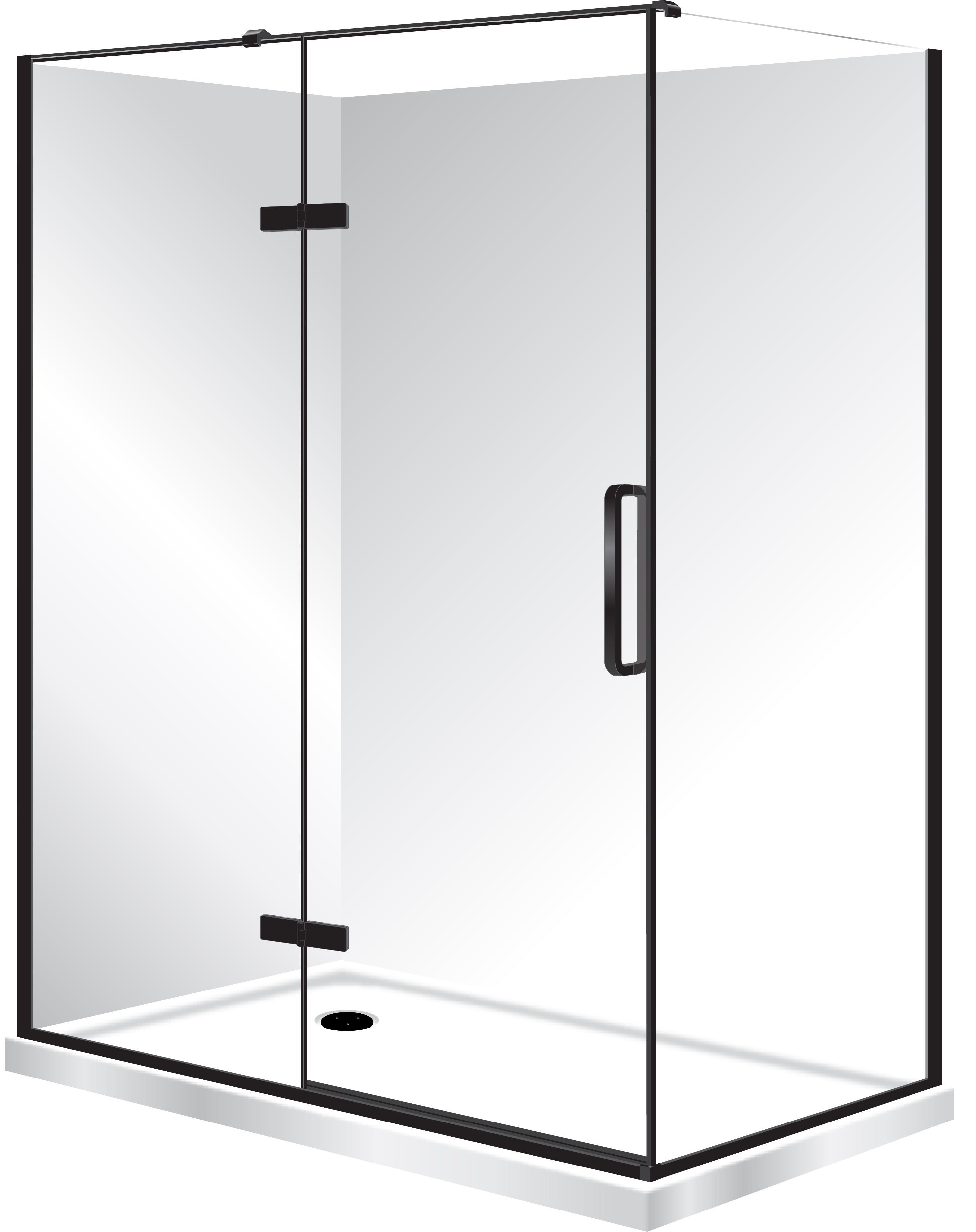 ELITE LUXURY SWING DOOR 2 SIDED SHOWER KITS - 2 COLOURS
