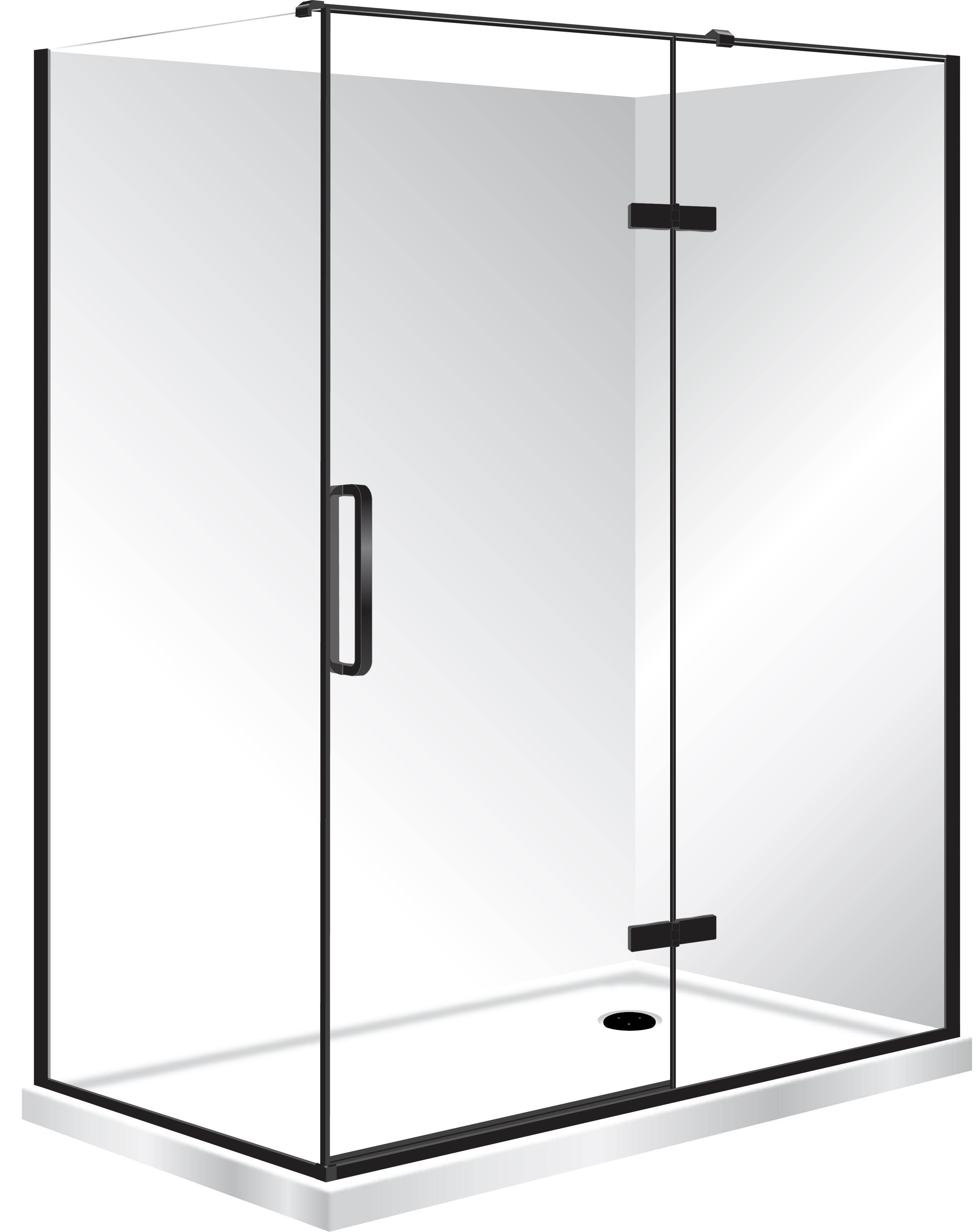 ELITE LUXURY SWING DOOR 2 SIDED SHOWER KITS - 2 COLOURS