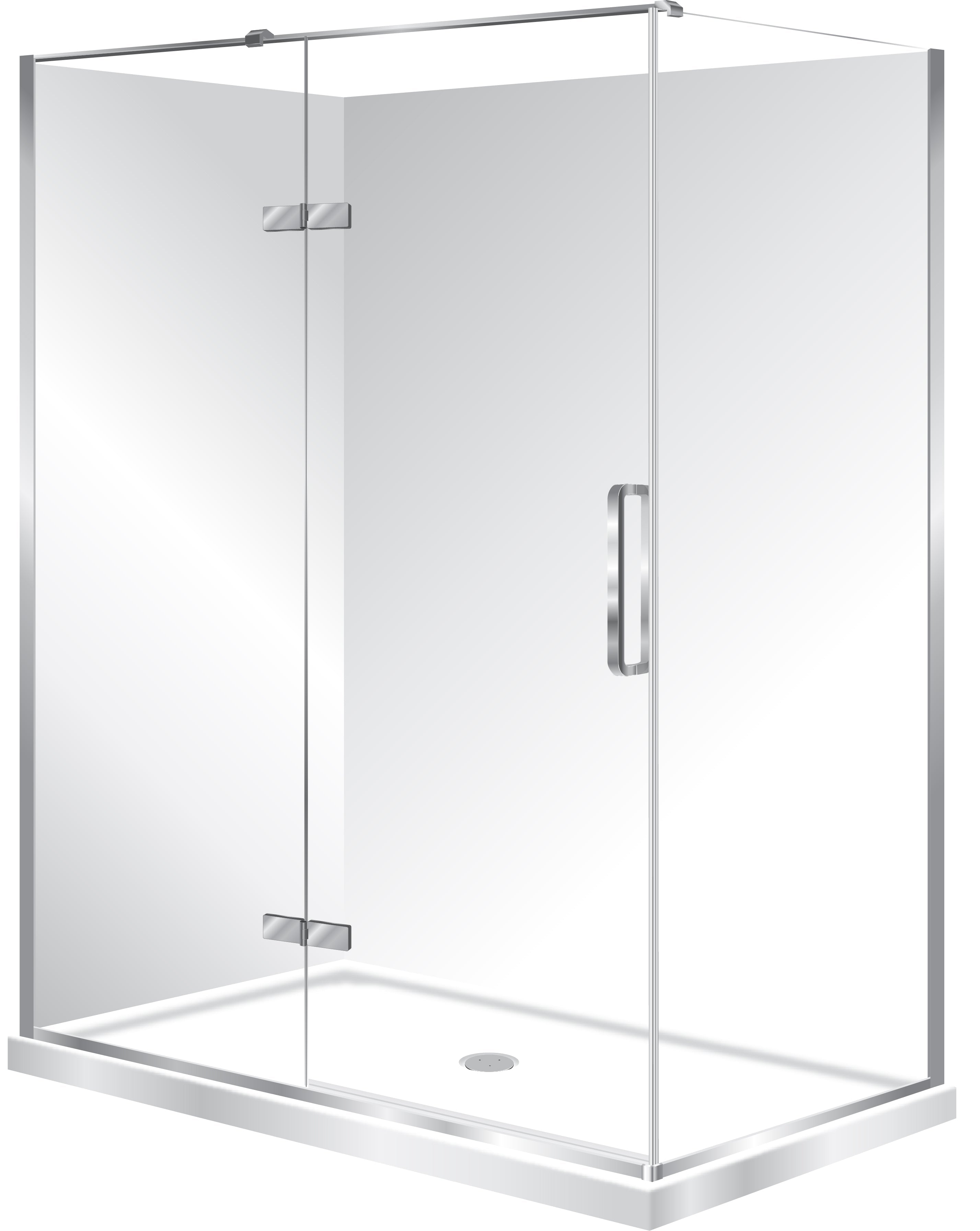 ELITE LUXURY SWING DOOR 2 SIDED SHOWER KITS - 2 COLOURS